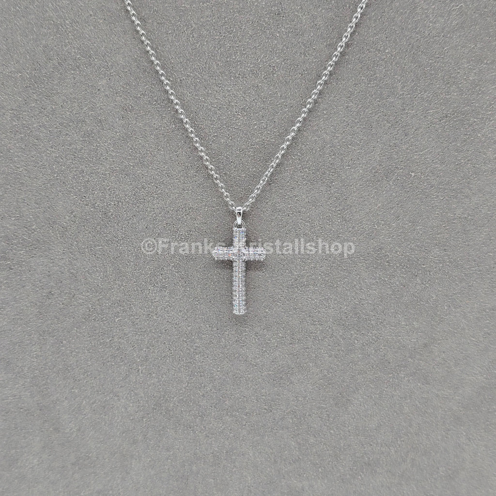 SWAROVSKI Kreuz Halskette Insigne Weiß, Rhodiniert 5675577