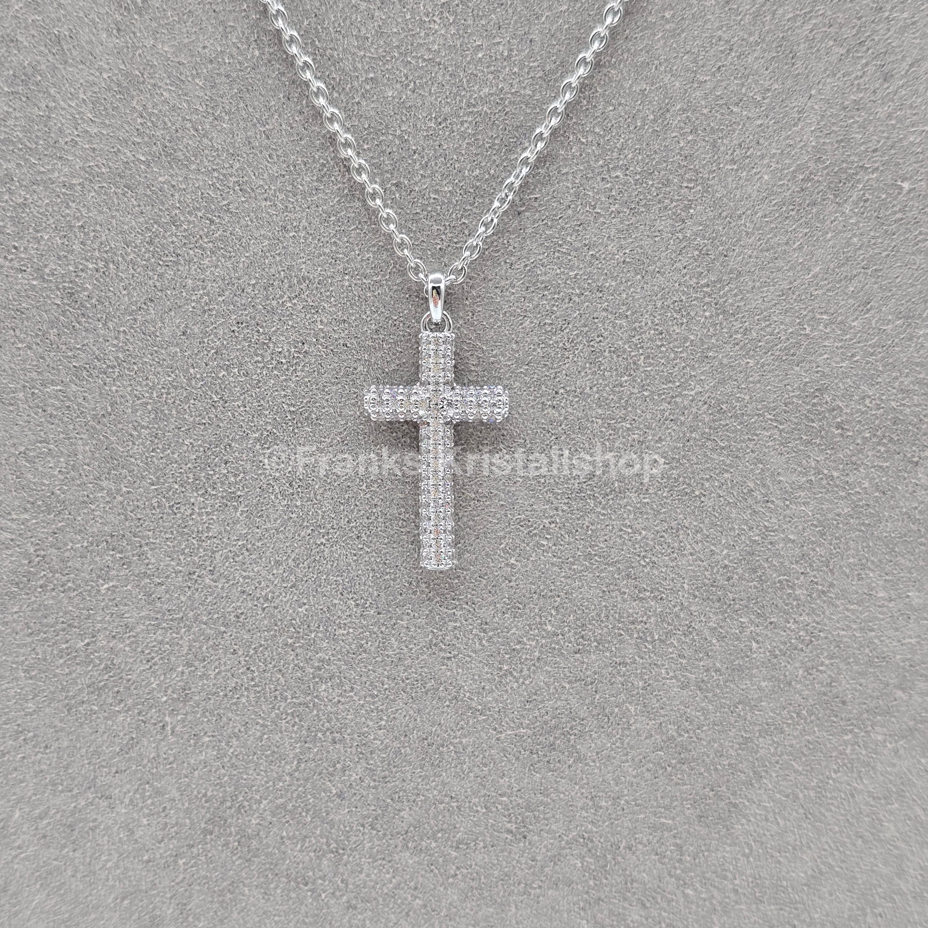 SWAROVSKI Kreuz Halskette Insigne Weiß, Rhodiniert 5675577