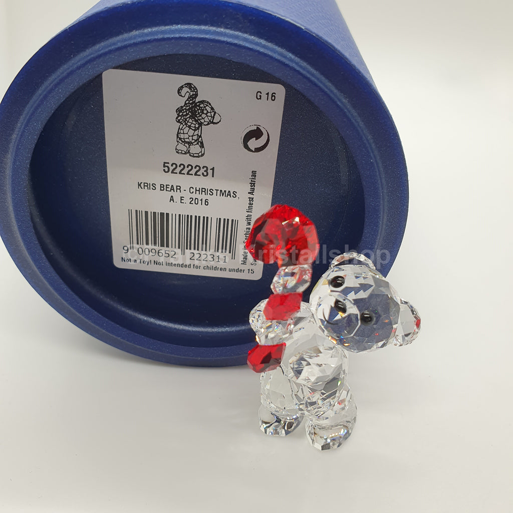 SWAROVSKI Kris Bär Weihnachten 2016 mit Zuckerstange 5222231