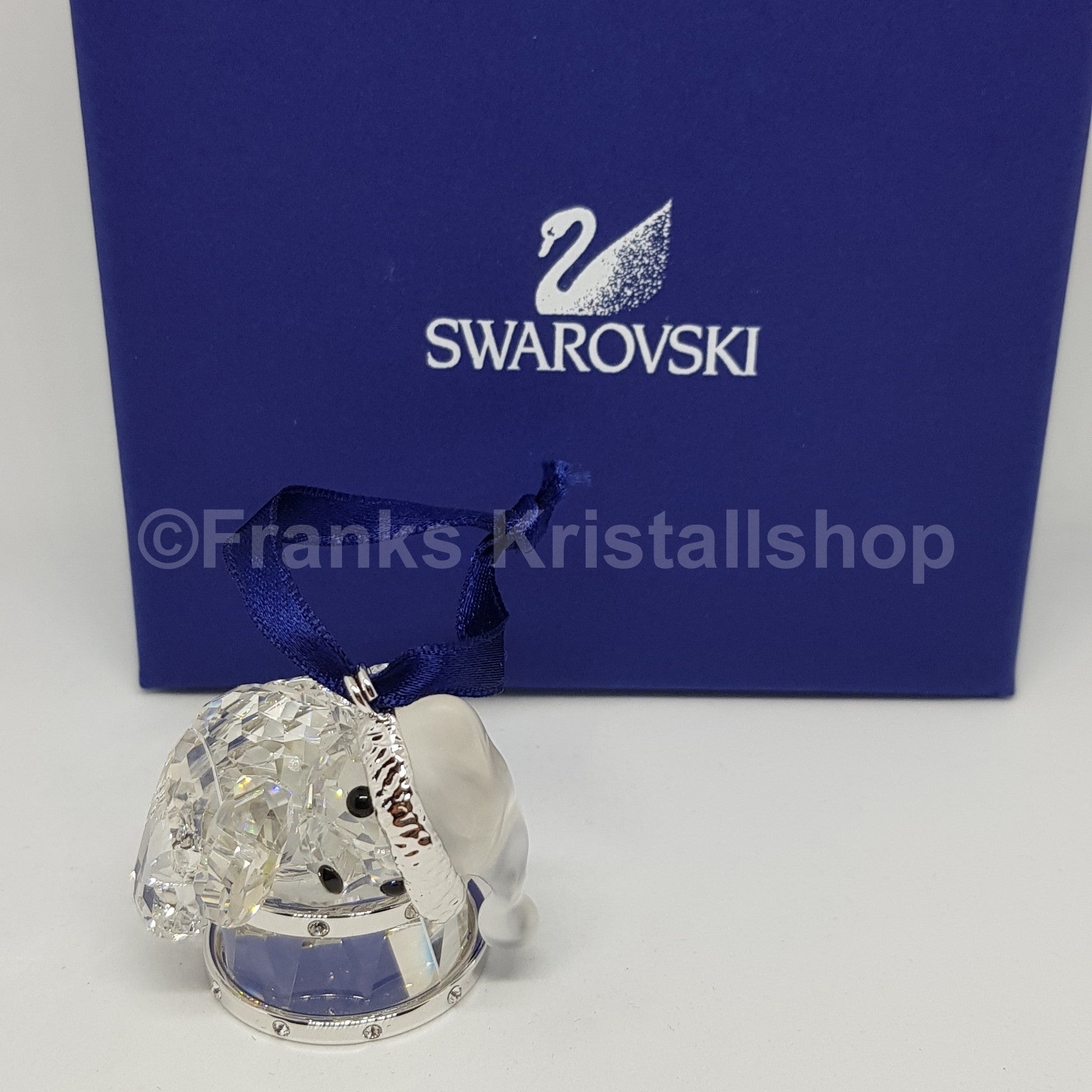 SWAROVSKI Kris Bär Weihnachten 2007 auf Trommel liegend Ornament 718989