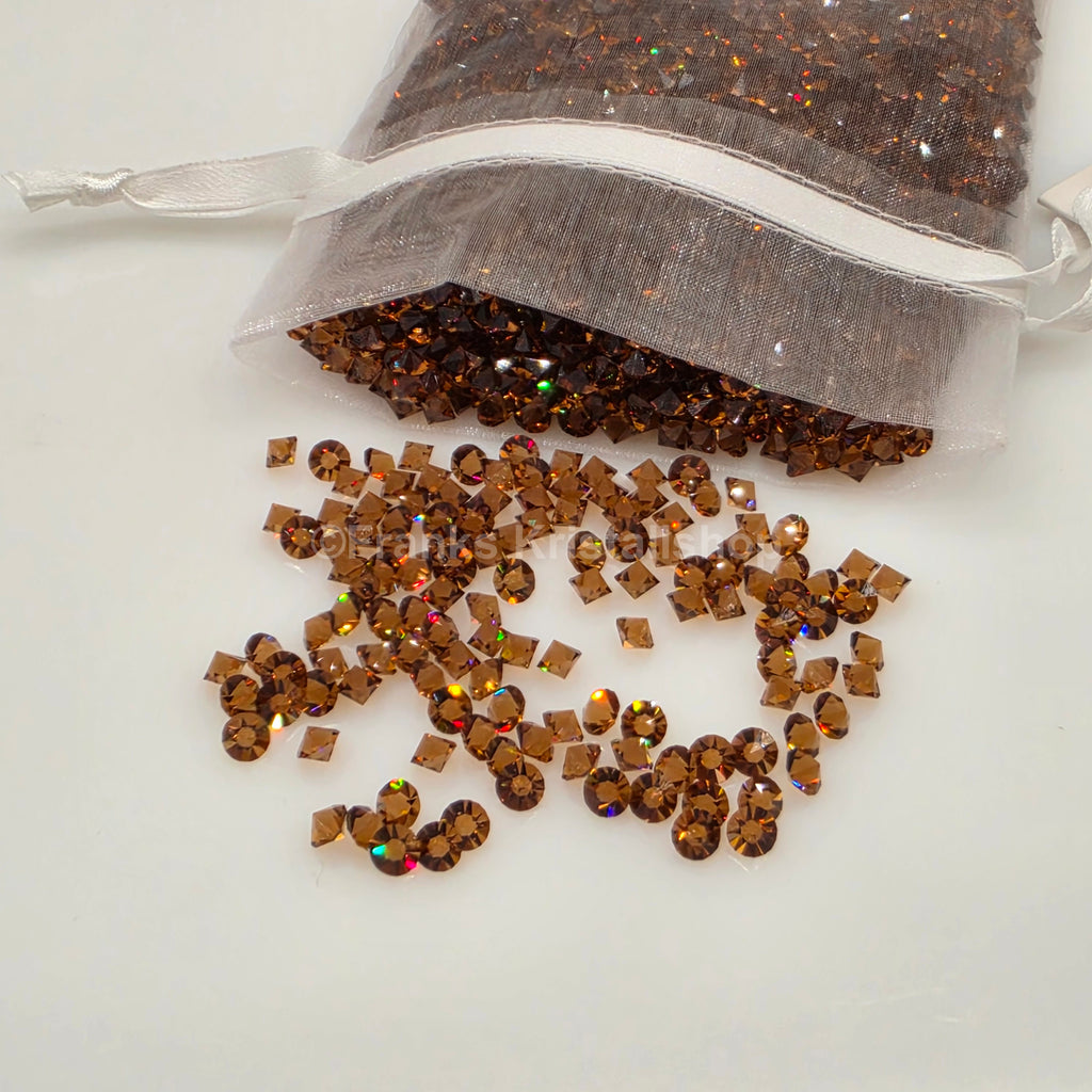 SWAROVSKI Kristall Dekosteine 4 mm Braun Topas