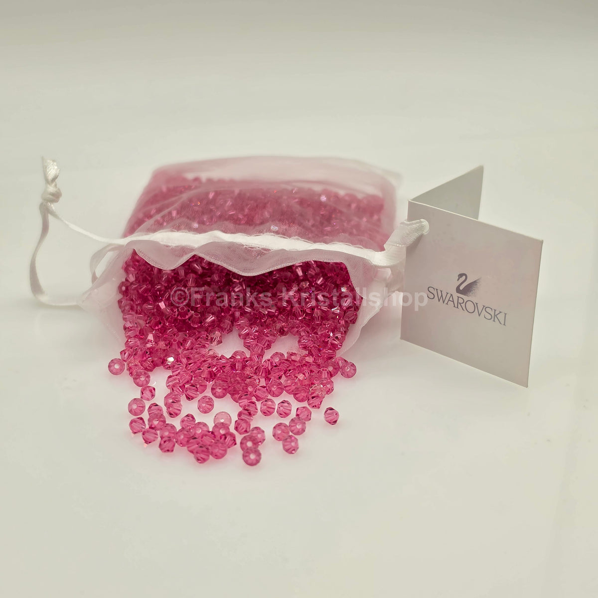 SWAROVSKI Kristall Dekosteine Doppelkegel Perlen 4 mm Rosa