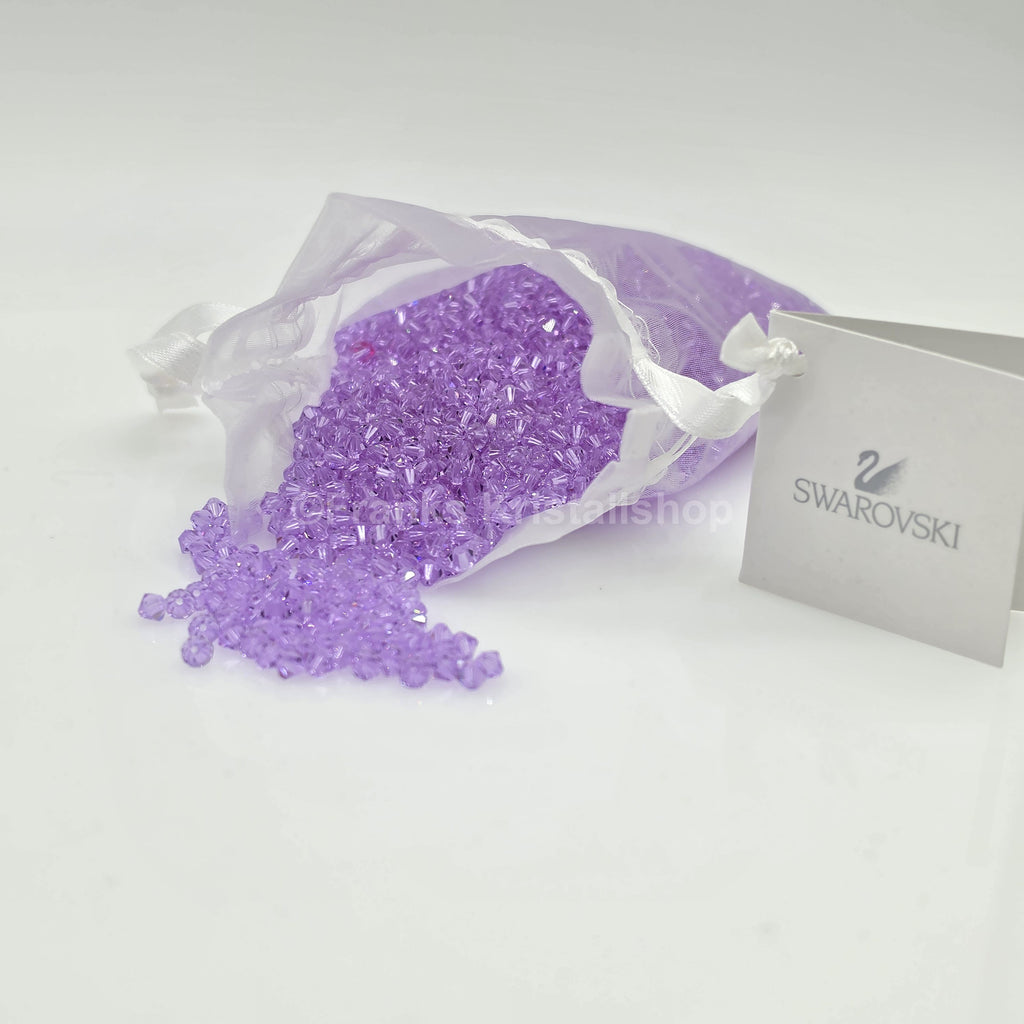 SWAROVSKI Kristall Dekosteine Doppelkegel Perlen 4 mm Violett