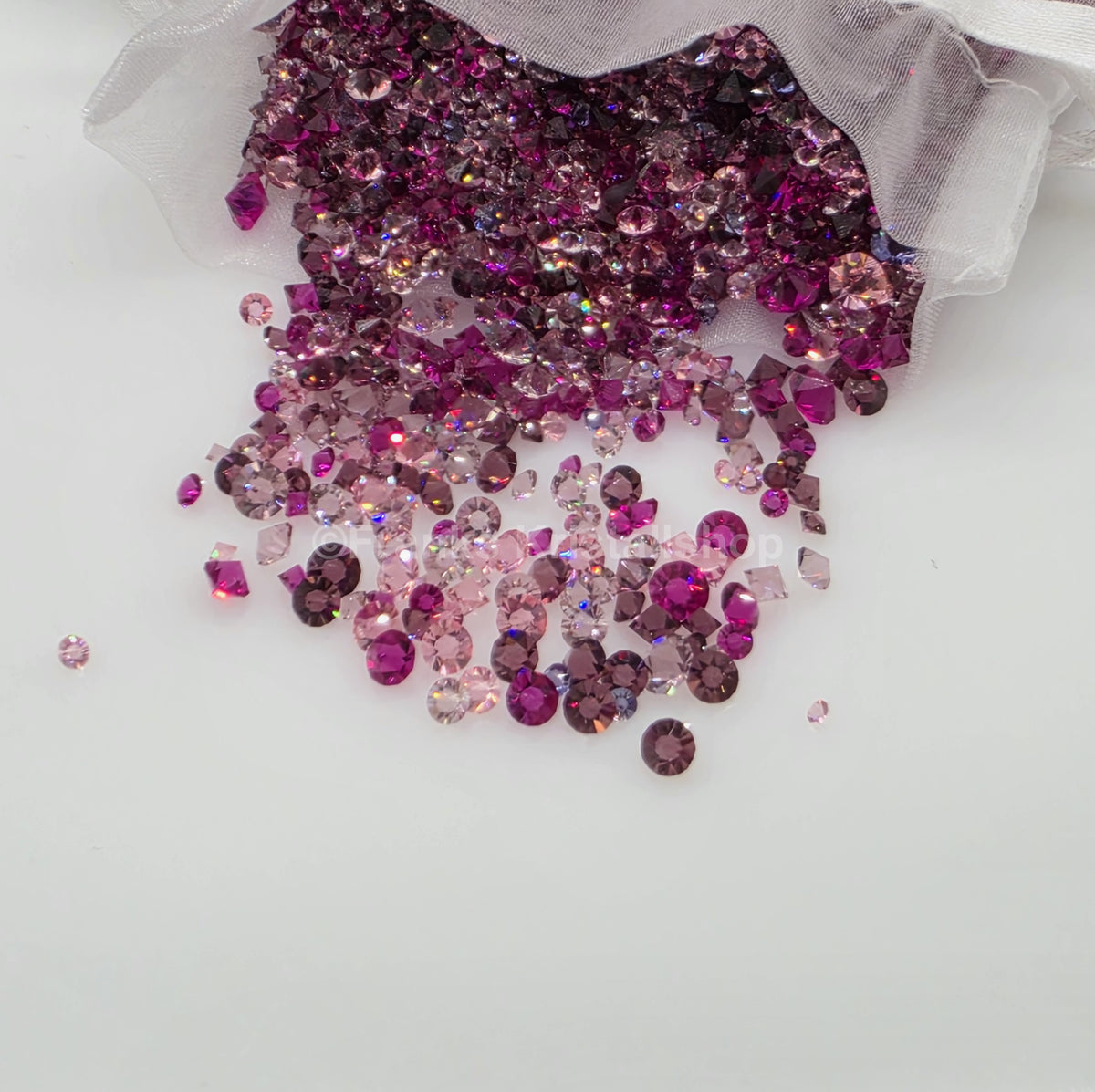 SWAROVSKI Kristall Dekosteine bis 4 mm Fuchsia