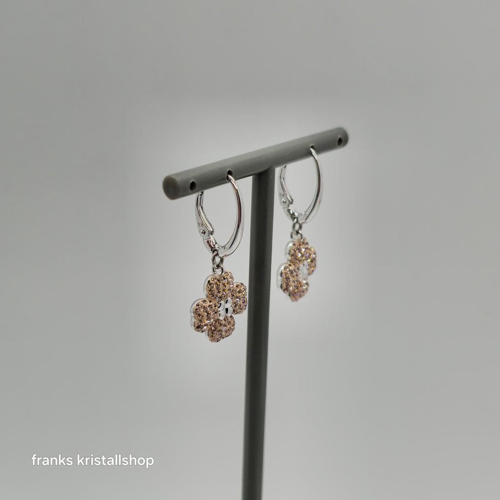 SWAROVSKI Latisha Drop-Ohrhänger Blume, Rosa, Rhodiniert 5636485