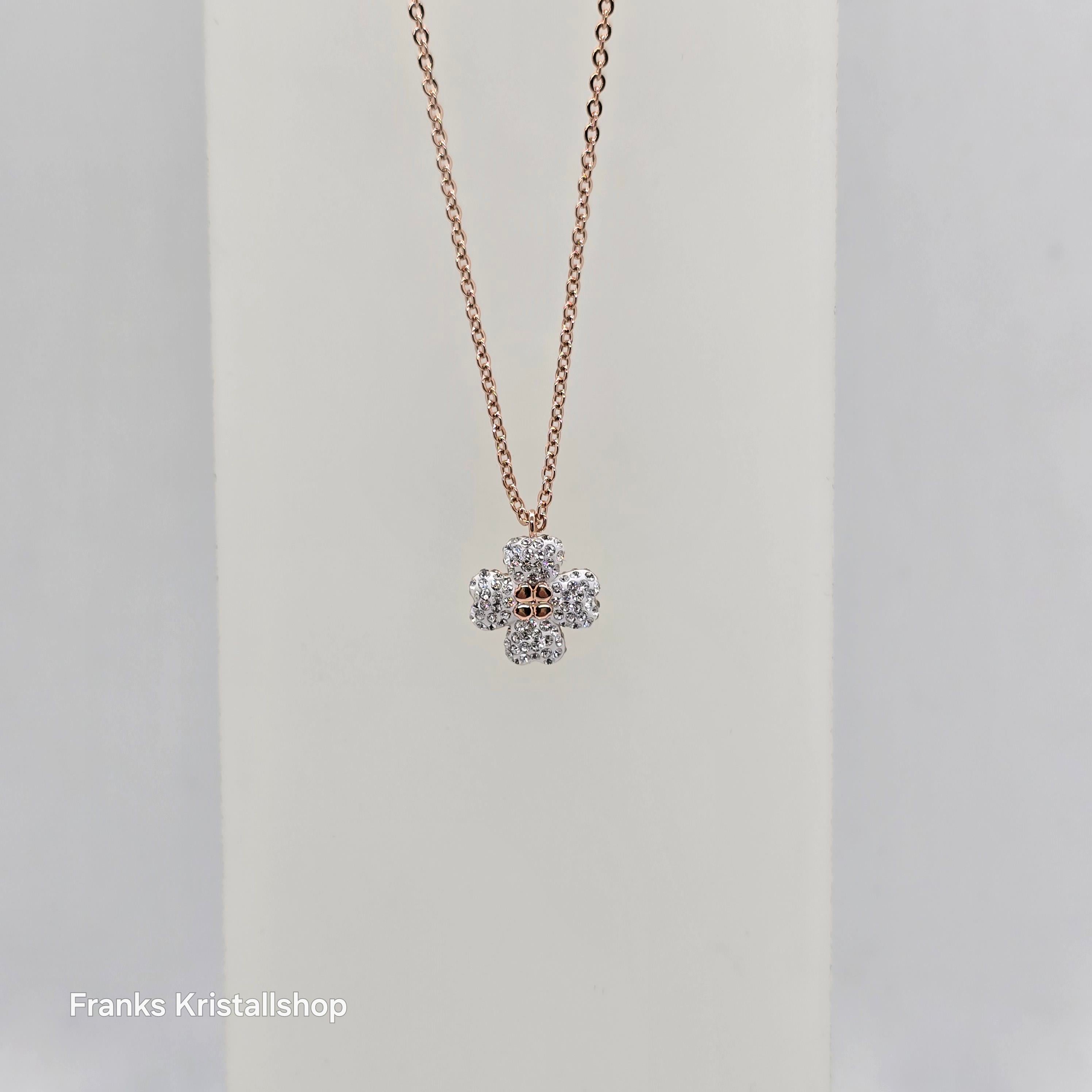 SWAROVSKI Latisha Halskette Blume Rosa, Roségold-Legierungsschicht 5636489