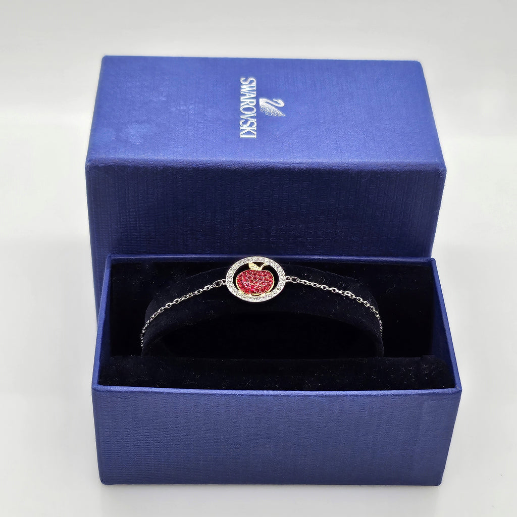 SWAROVSKI Lena Apple Armband Größe M Apfel Rot, Rhodiniert 5394512