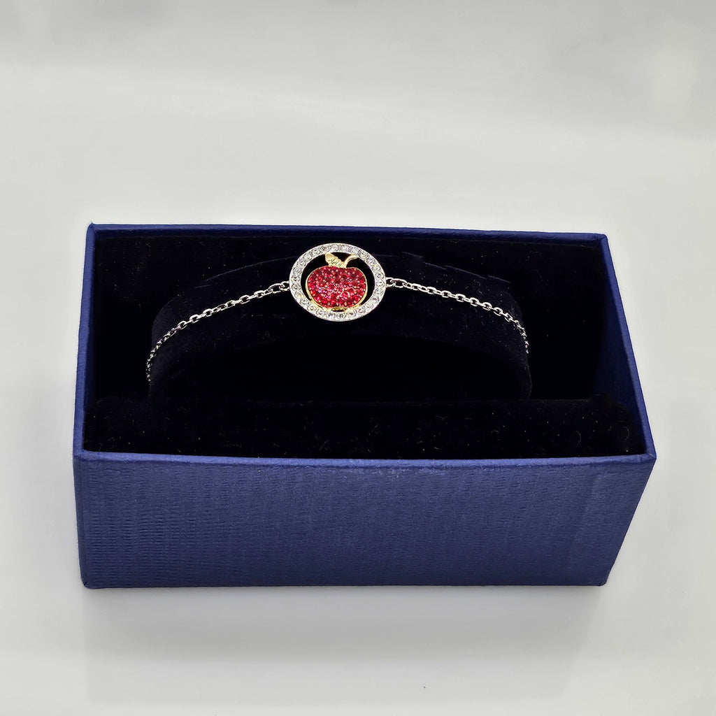 SWAROVSKI Lena Apple Armband Größe M Apfel Rot, Rhodiniert 5394512