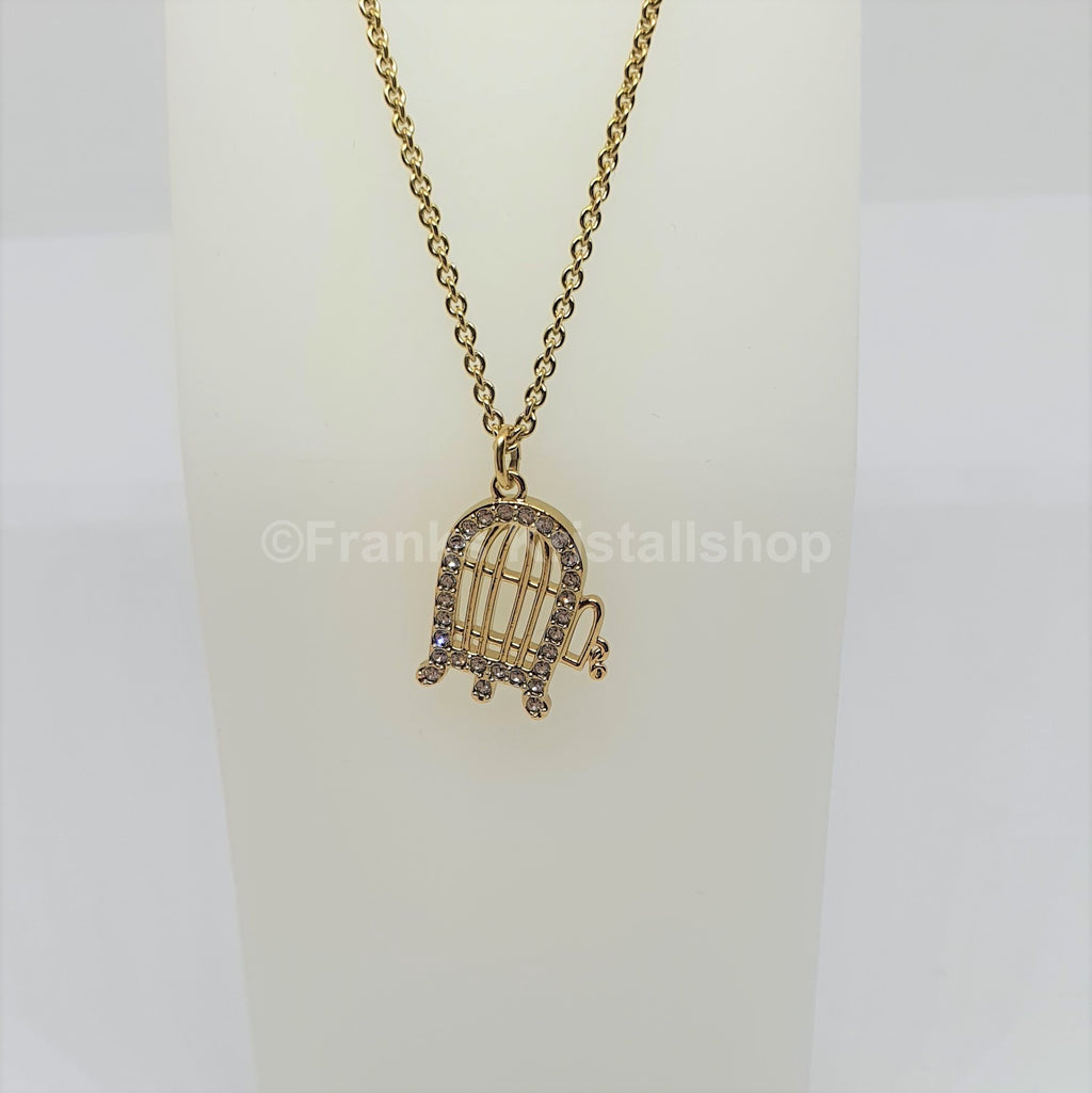 SWAROVSKI Looney Tunes Tweety Halskette Vogelkäfig, Goldlegierungsschicht 5487549
