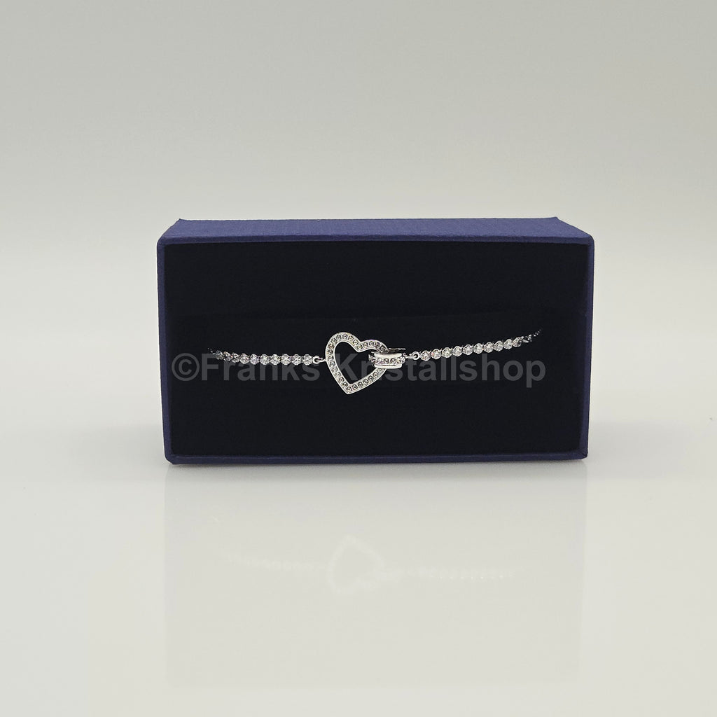 SWAROVSKI Lovely Herz Armband, Weiß, Rhodiniert 5636447