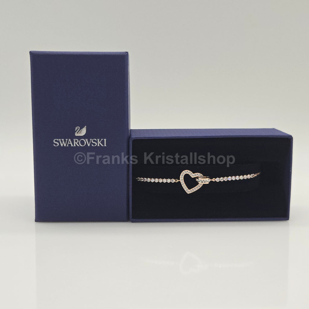 SWAROVSKI Lovely Herz Armband, Weiß, Roségold-Legierungsschicht 5636443