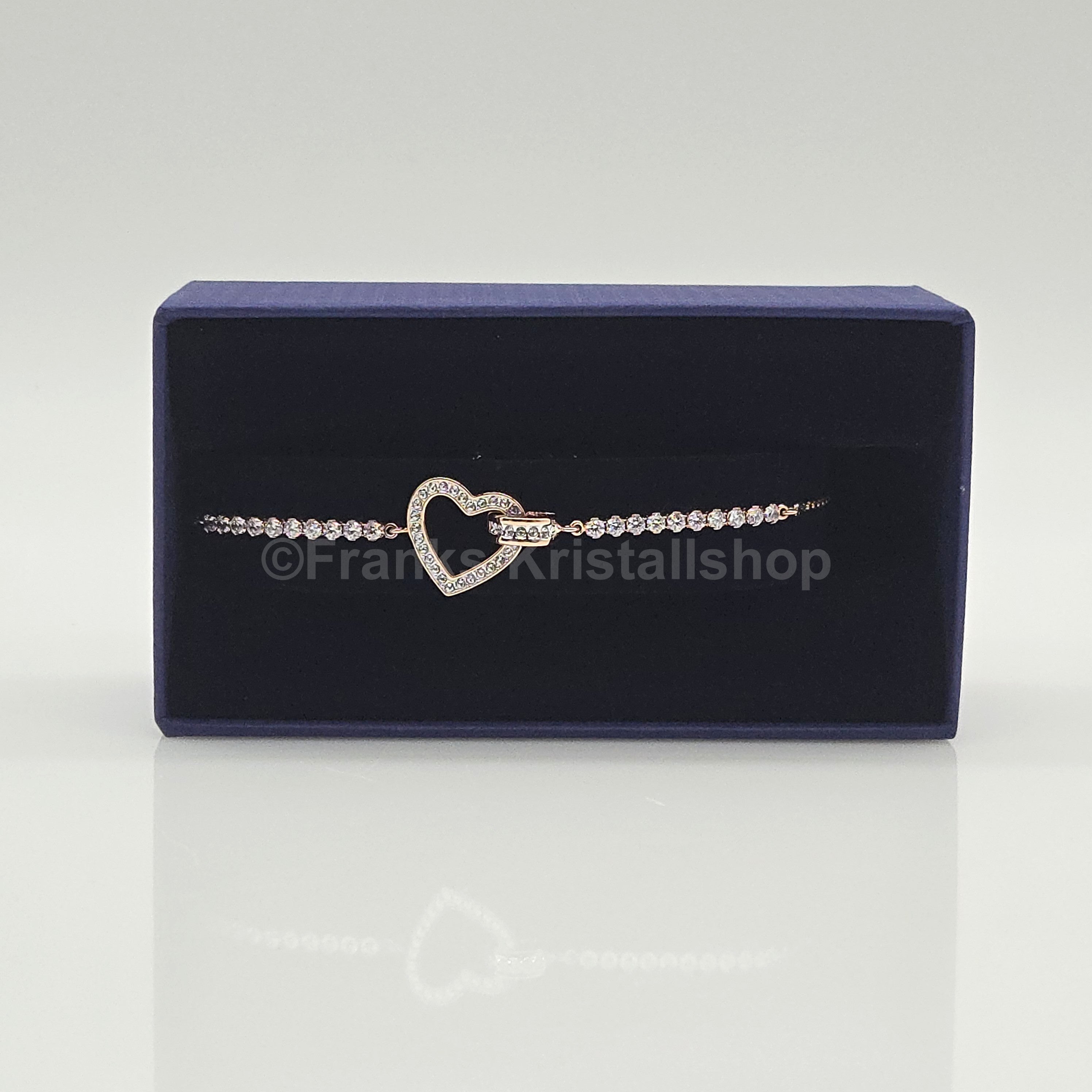 SWAROVSKI Lovely Herz Armband, Weiß, Roségold-Legierungsschicht 5636443