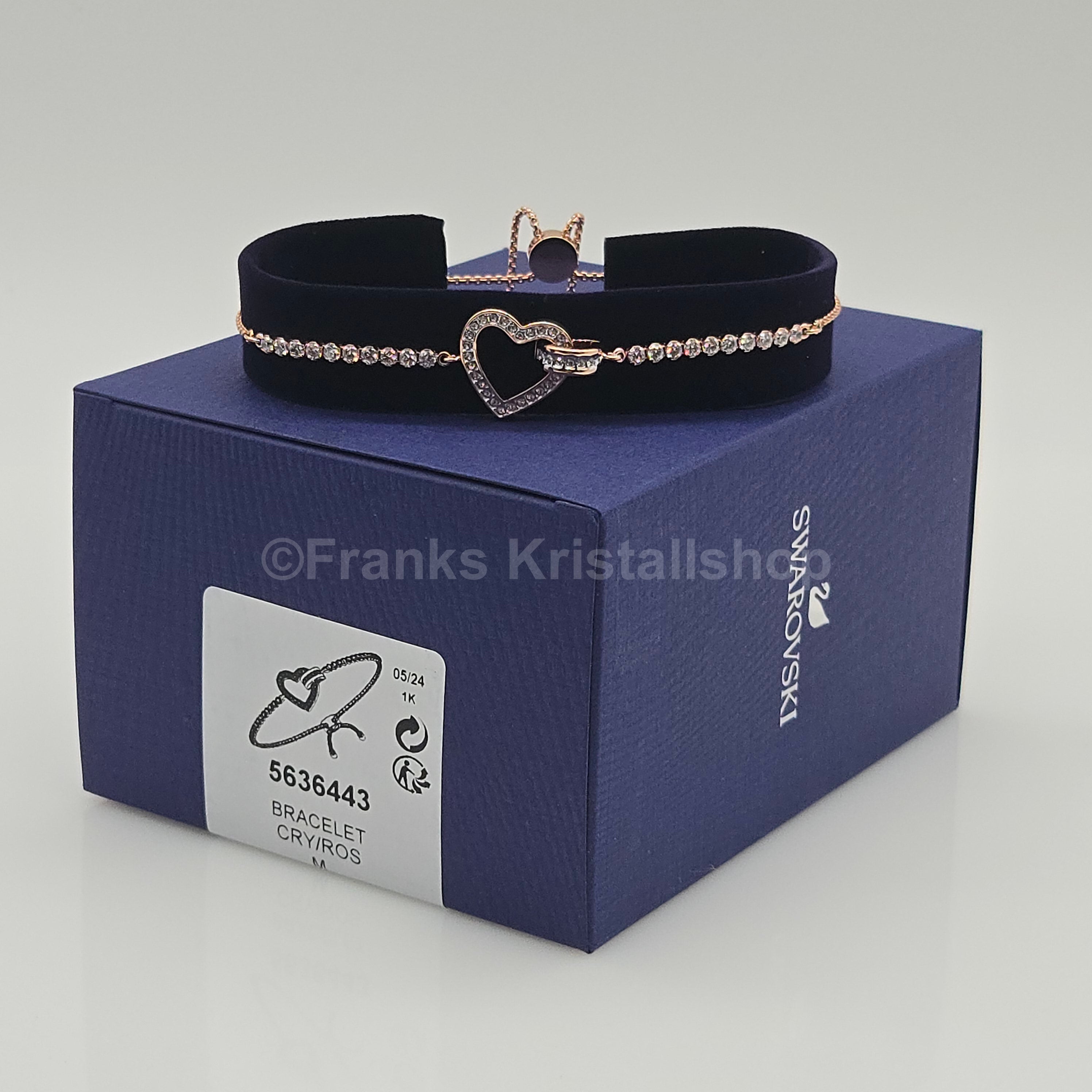 SWAROVSKI Lovely Herz Armband, Weiß, Roségold-Legierungsschicht 5636443