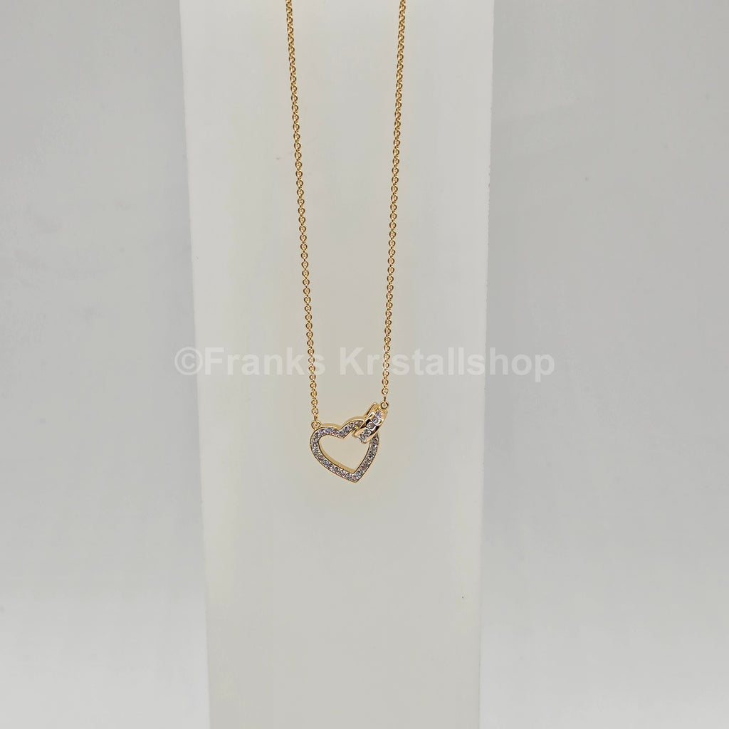SWAROVSKI Lovely Herz Halskette, Weiß, Goldlegierungsschicht 5636449
