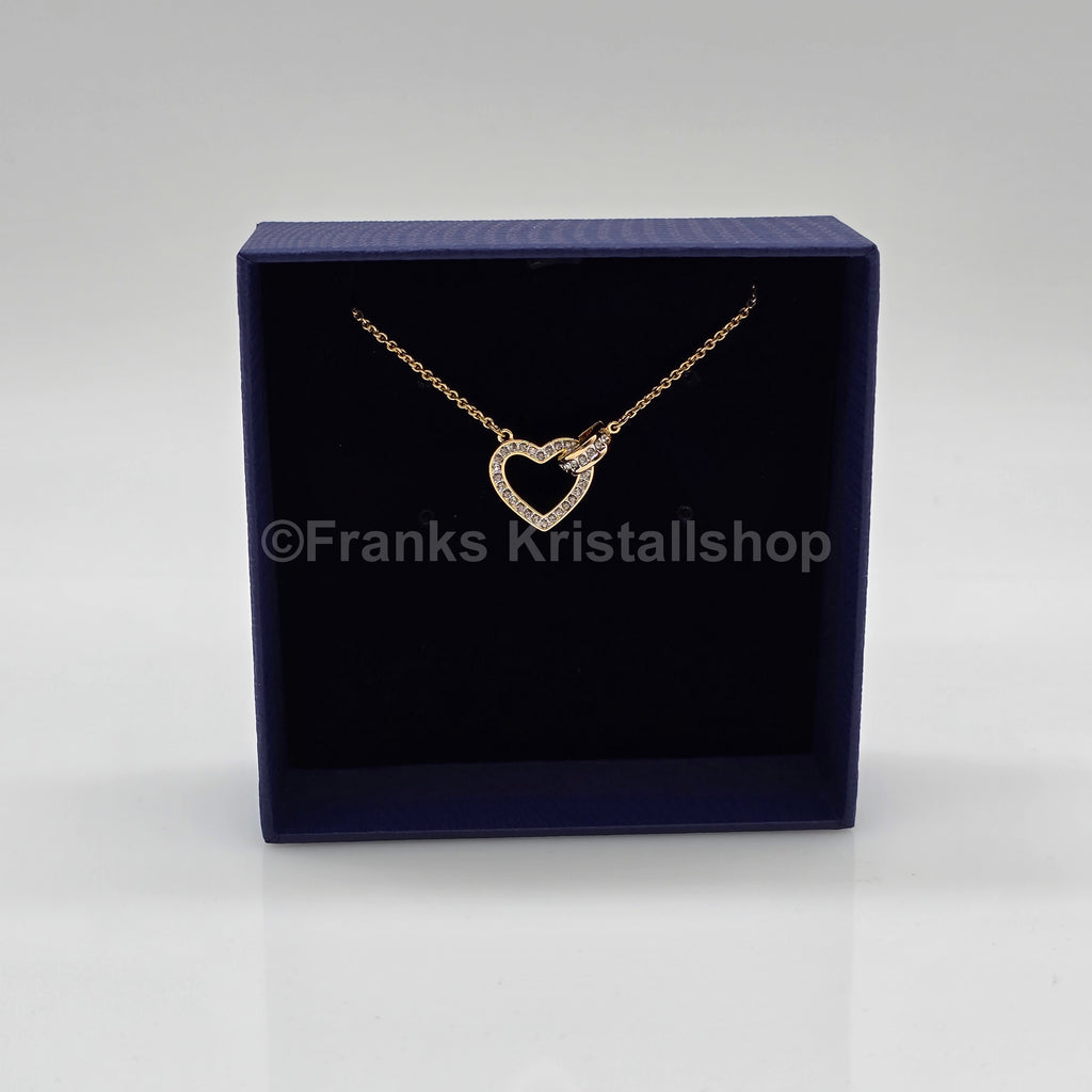 SWAROVSKI Lovely Herz Halskette, Weiß, Goldlegierungsschicht 5636449