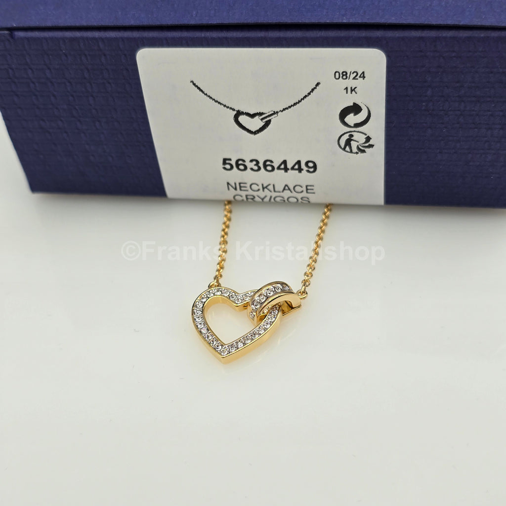 SWAROVSKI Lovely Herz Halskette, Weiß, Goldlegierungsschicht 5636449
