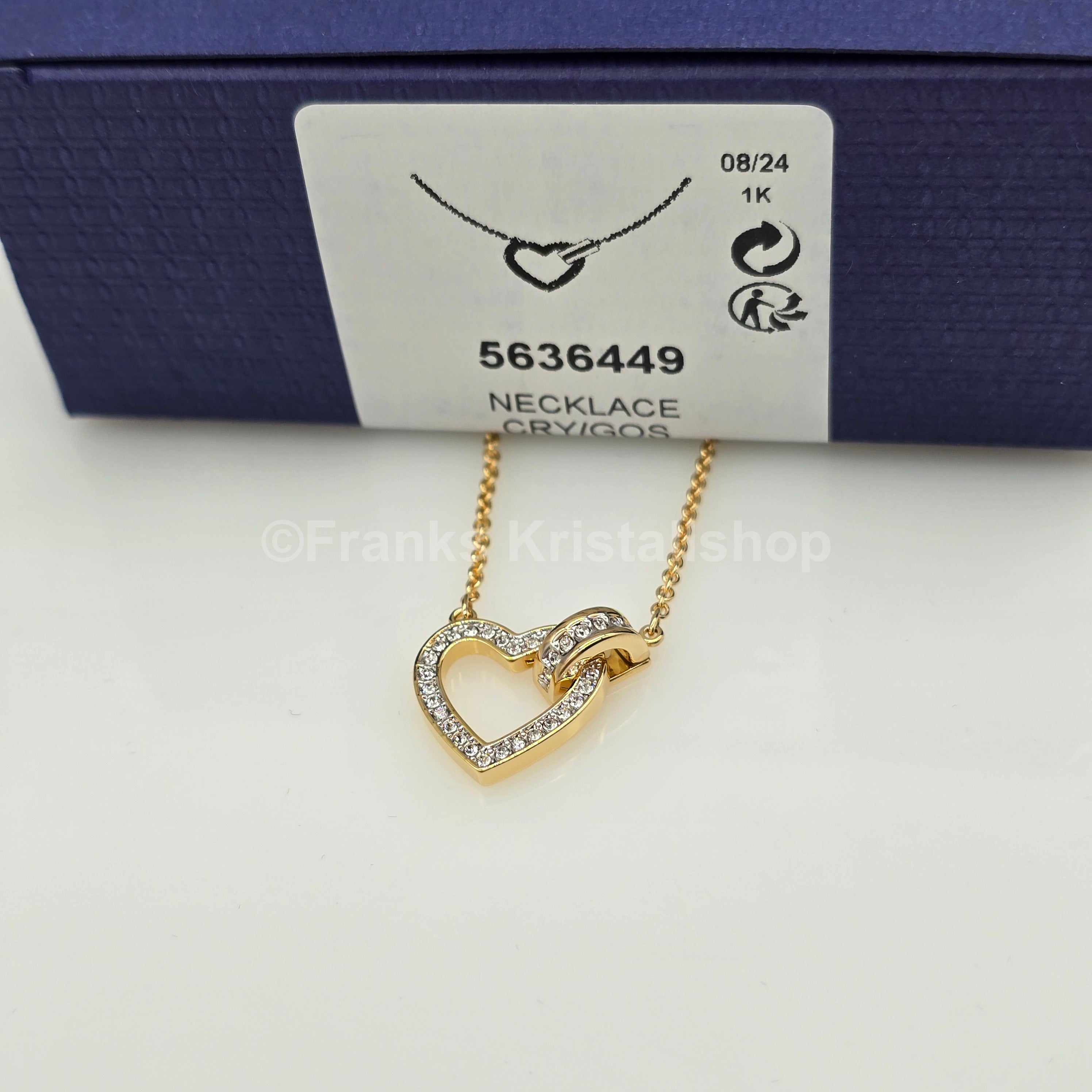 SWAROVSKI Lovely Herz Halskette, Weiß, Goldlegierungsschicht 5636449