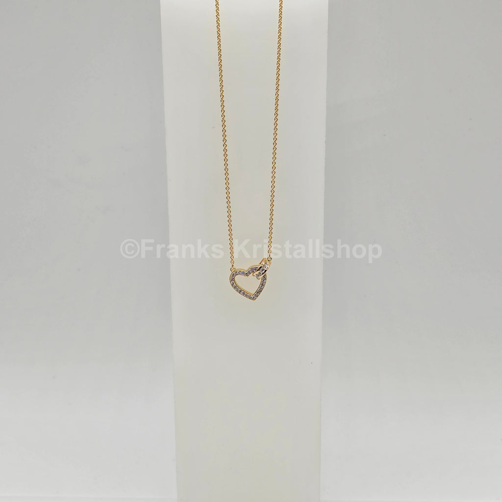 SWAROVSKI Lovely Herz Halskette, Weiß, Goldlegierungsschicht 5636449