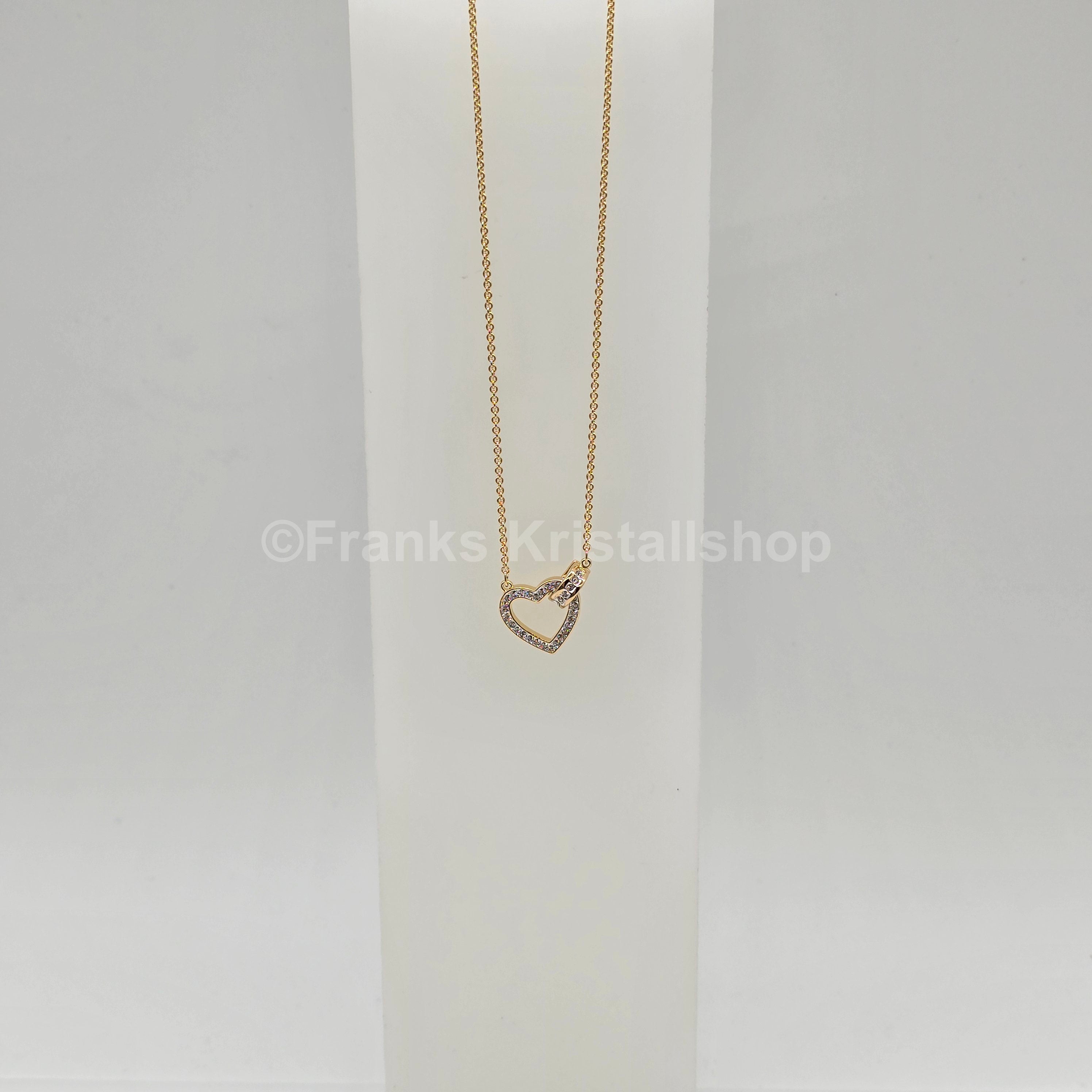 SWAROVSKI Lovely Herz Halskette, Weiß, Goldlegierungsschicht 5636449