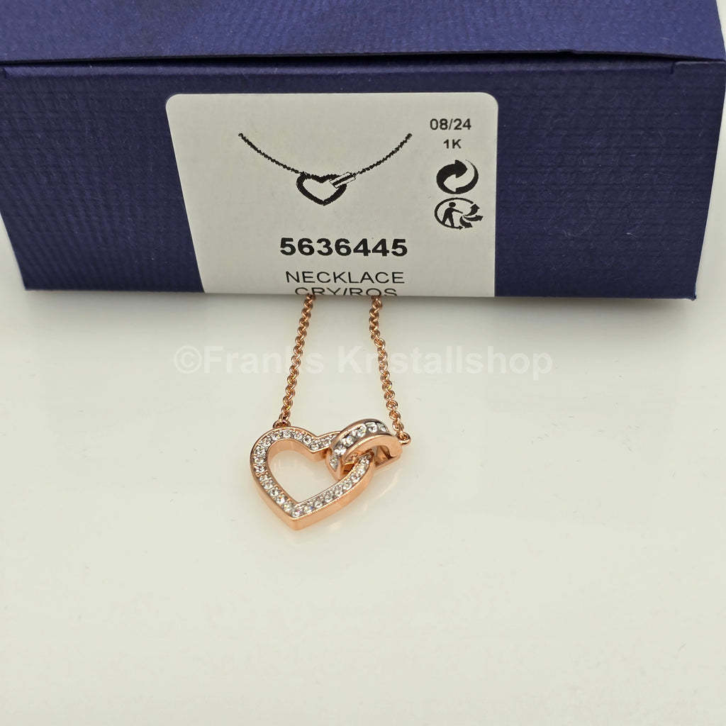SWAROVSKI Lovely Herz Halskette, Weiß, Roségold-Legierungsschicht 5636445