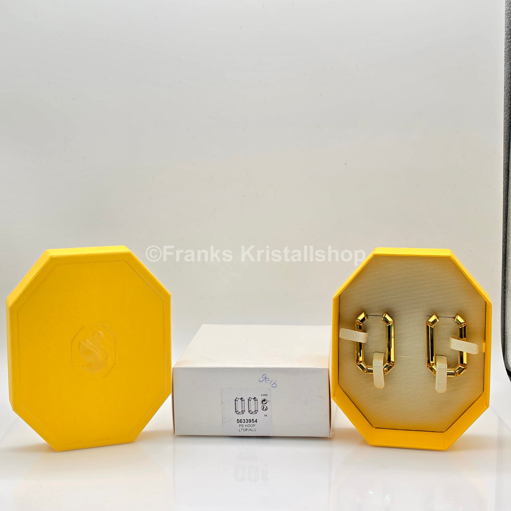 SWAROVSKI Lucent Kreolen Statement, Ohrringe Achteckform, Gelb 5633954