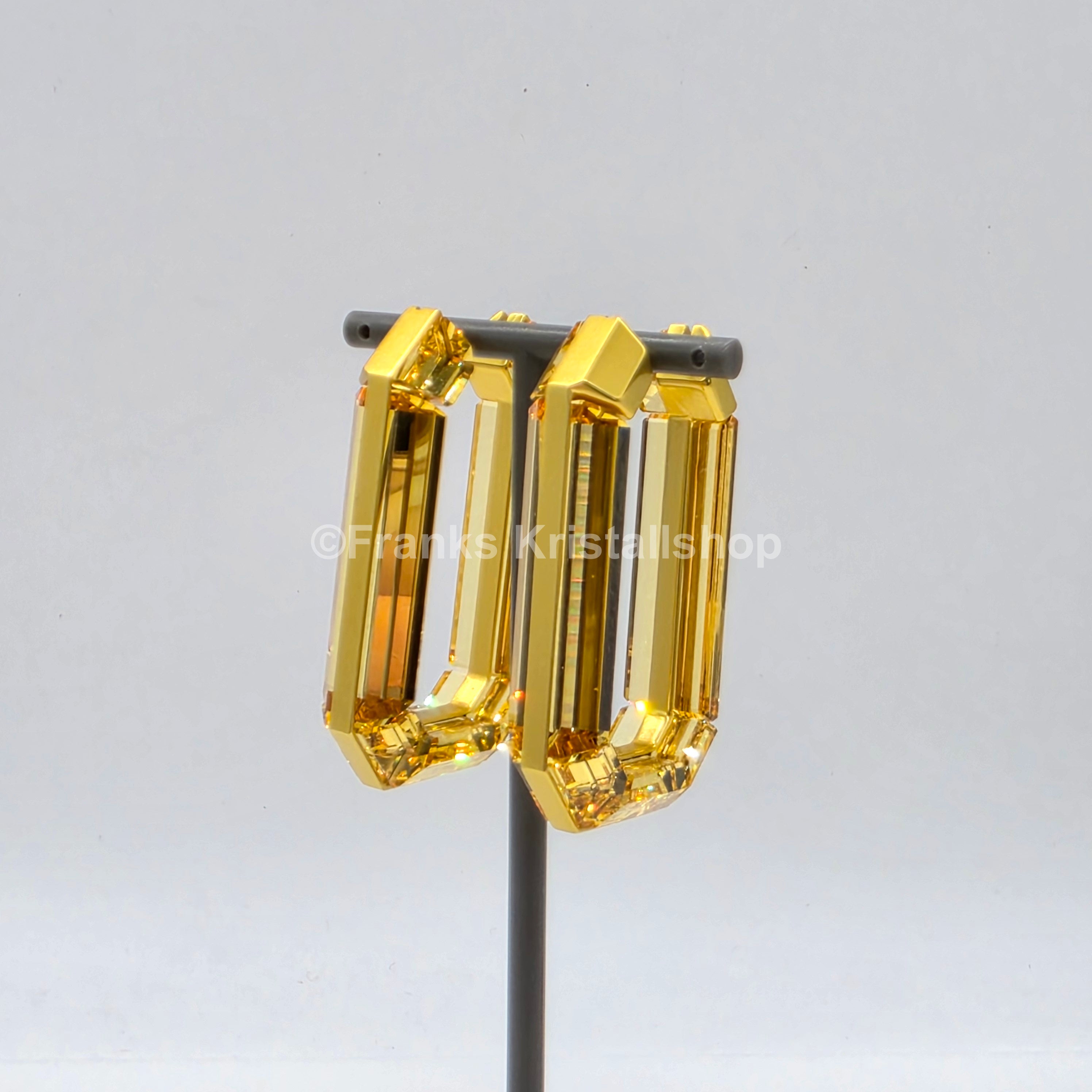 SWAROVSKI Lucent Kreolen Statement, Ohrringe Achteckform, Gelb 5633954