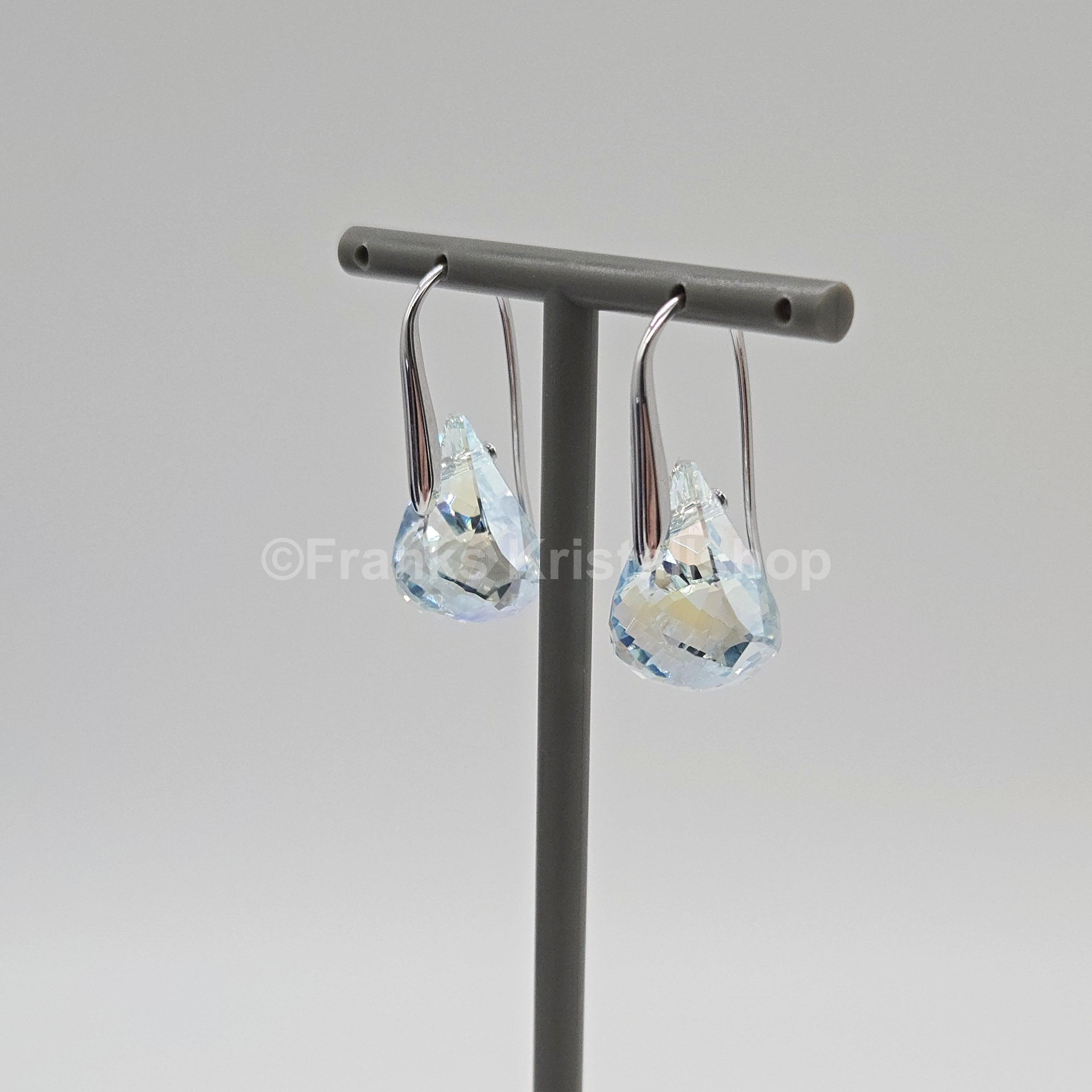 Swarovski Lunar Drop-Ohrhänger Blau, Rhodiniert 5717560