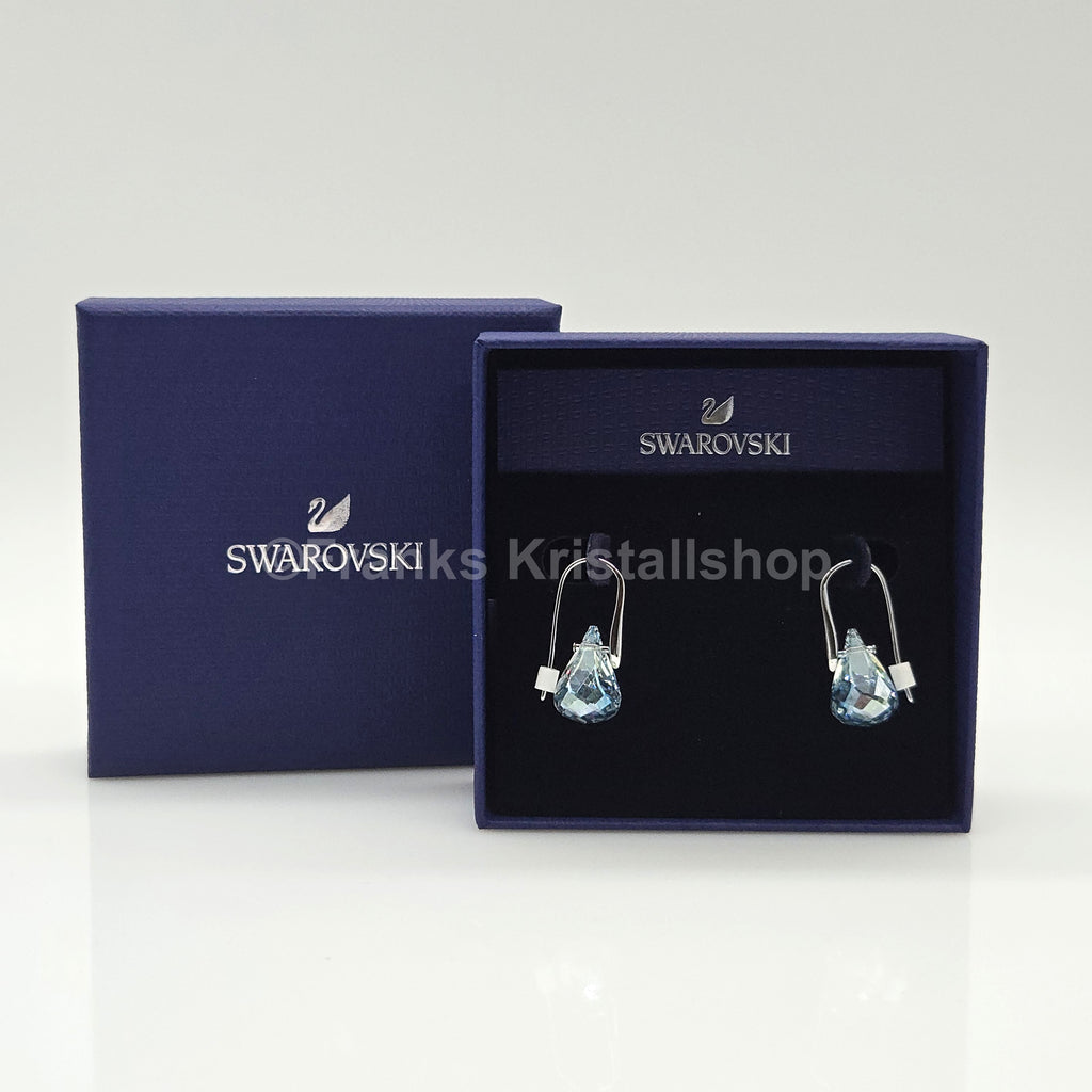 Swarovski Lunar Drop-Ohrhänger Blau, Rhodiniert 5717560