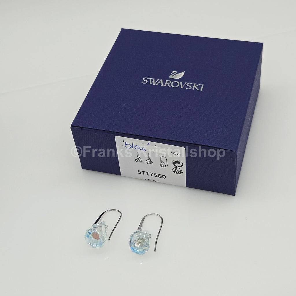 Swarovski Lunar Drop-Ohrhänger Blau, Rhodiniert 5717560