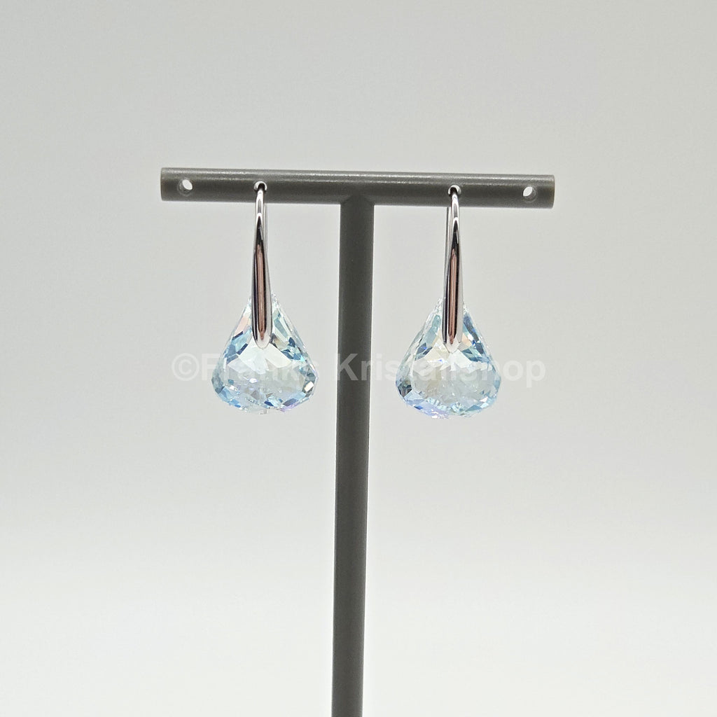Swarovski Lunar Drop-Ohrhänger Blau, Rhodiniert 5717560
