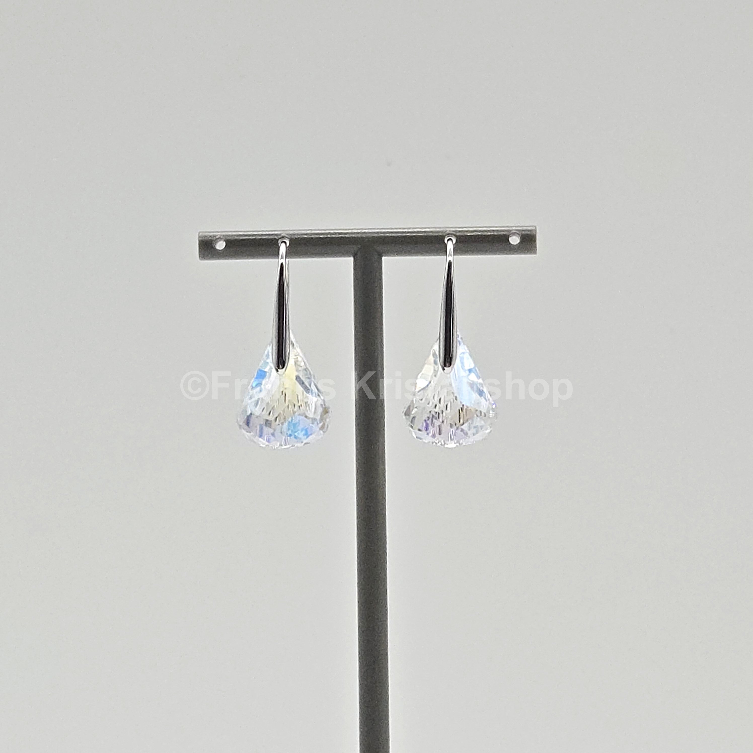 Swarovski Lunar Drop-Ohrhänger Grau/Klar, Rhodiniert 5717564