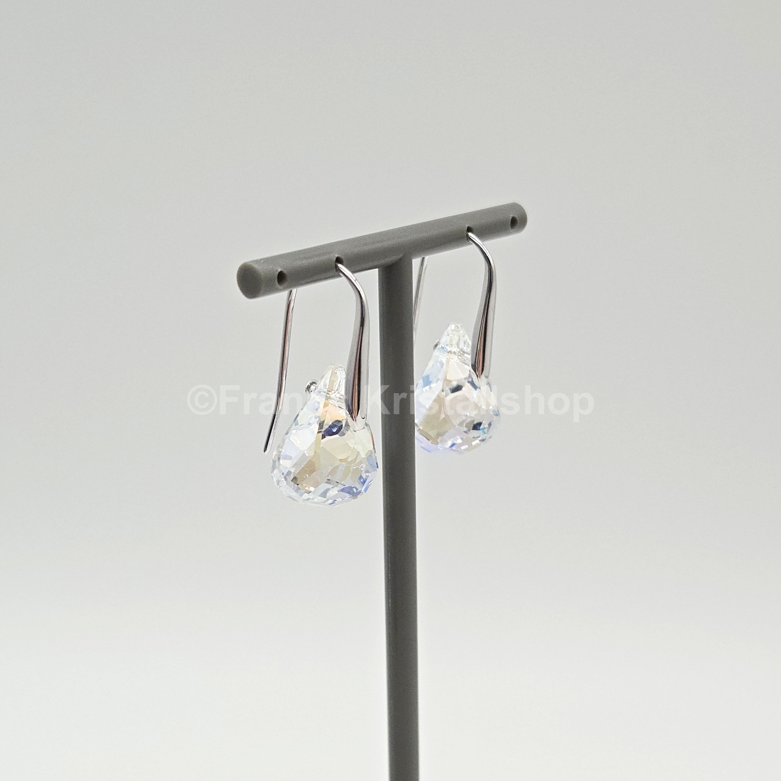 Swarovski Lunar Drop-Ohrhänger Grau/Klar, Rhodiniert 5717564