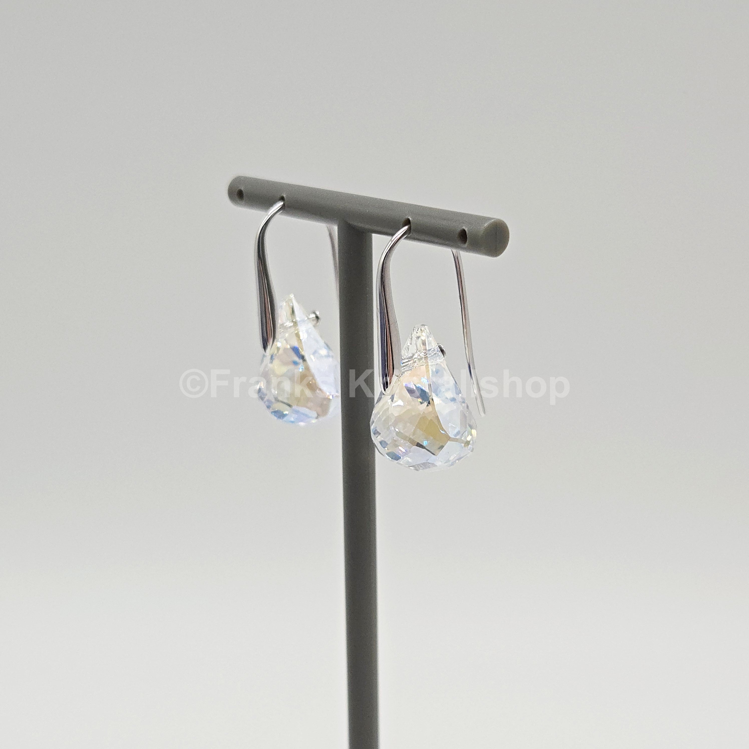Swarovski Lunar Drop-Ohrhänger Grau/Klar, Rhodiniert 5717564