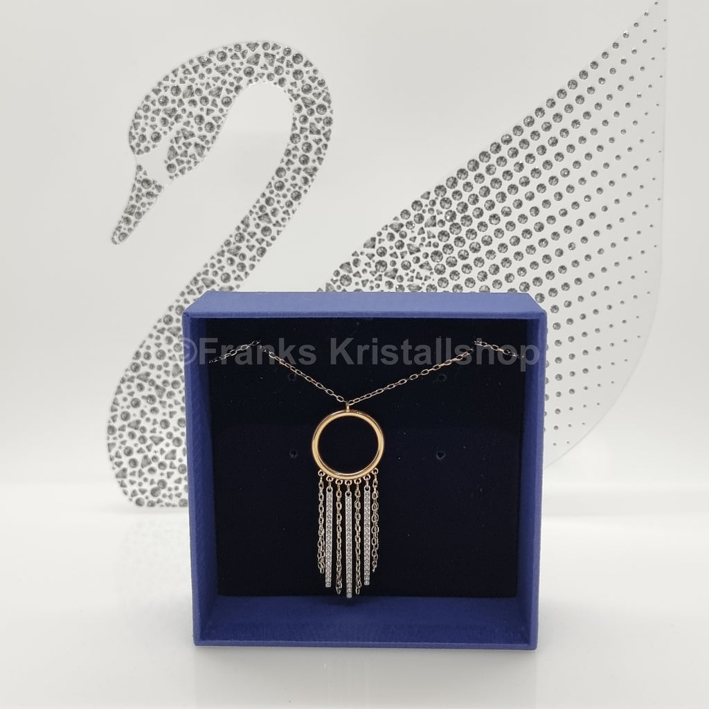 SWAROVSKI Lyrebird Halskette Kreisanhänger mit Kristallfransen 5381226 oU