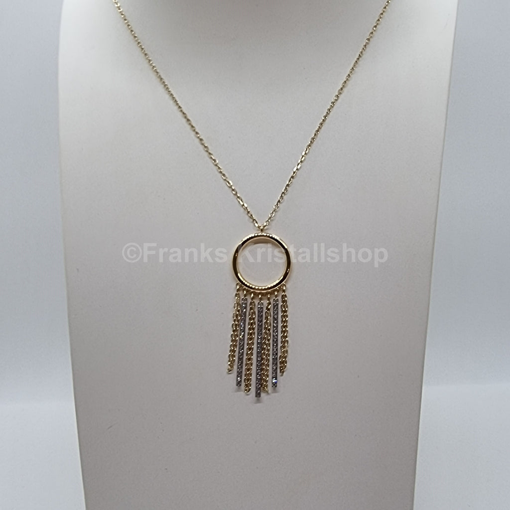SWAROVSKI Lyrebird Halskette Kreisanhänger mit Kristallfransen 5381226 oU