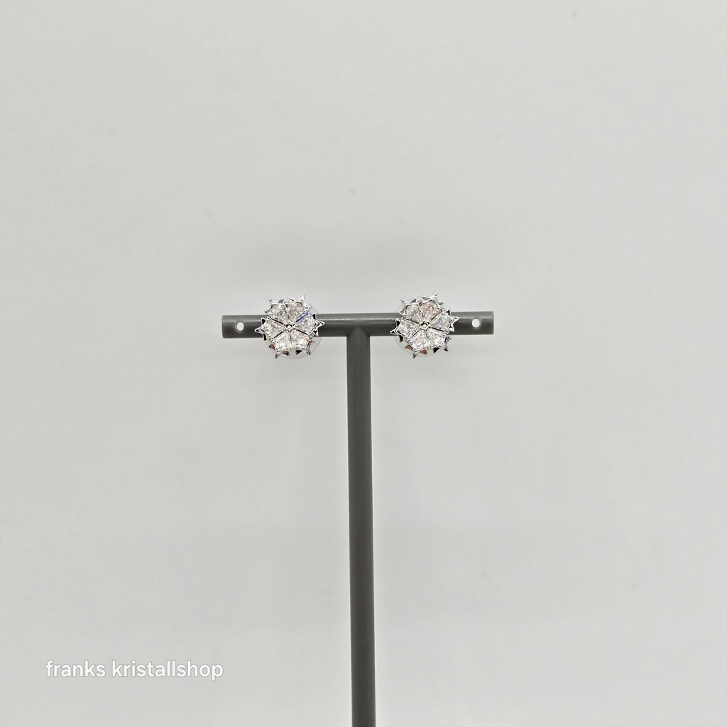 SWAROVSKI Magic Ohrstecker Schneeflocke, Weiß, Rhodiniert 5627347