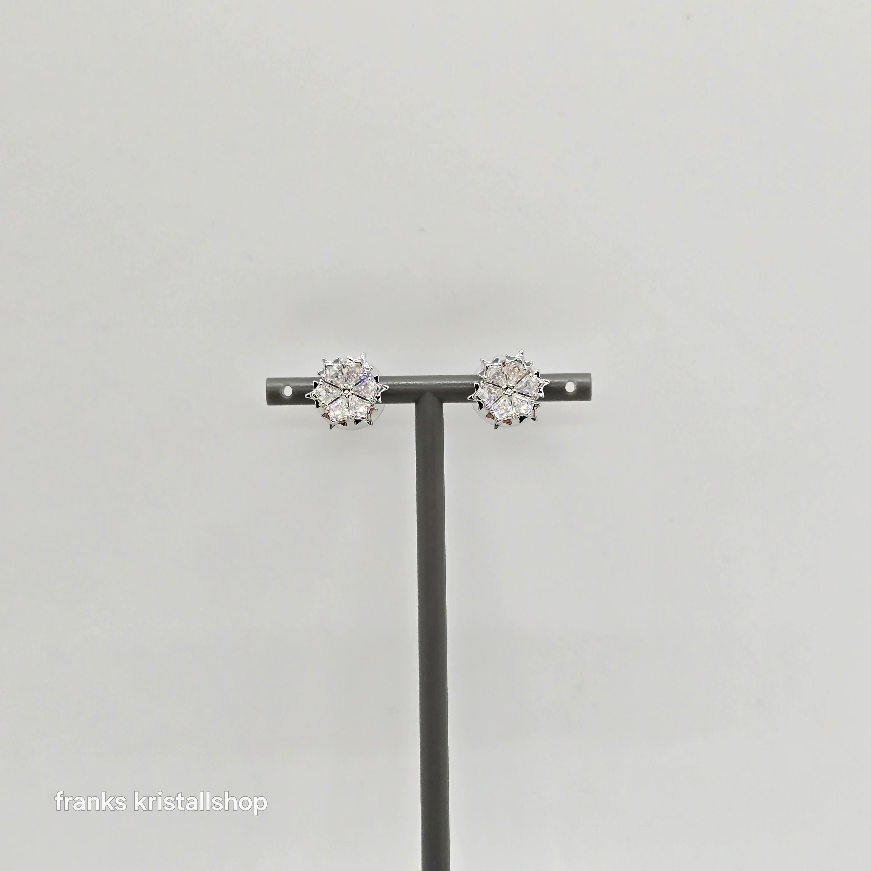 SWAROVSKI Magic Ohrstecker Schneeflocke, Weiß, Rhodiniert 5627347