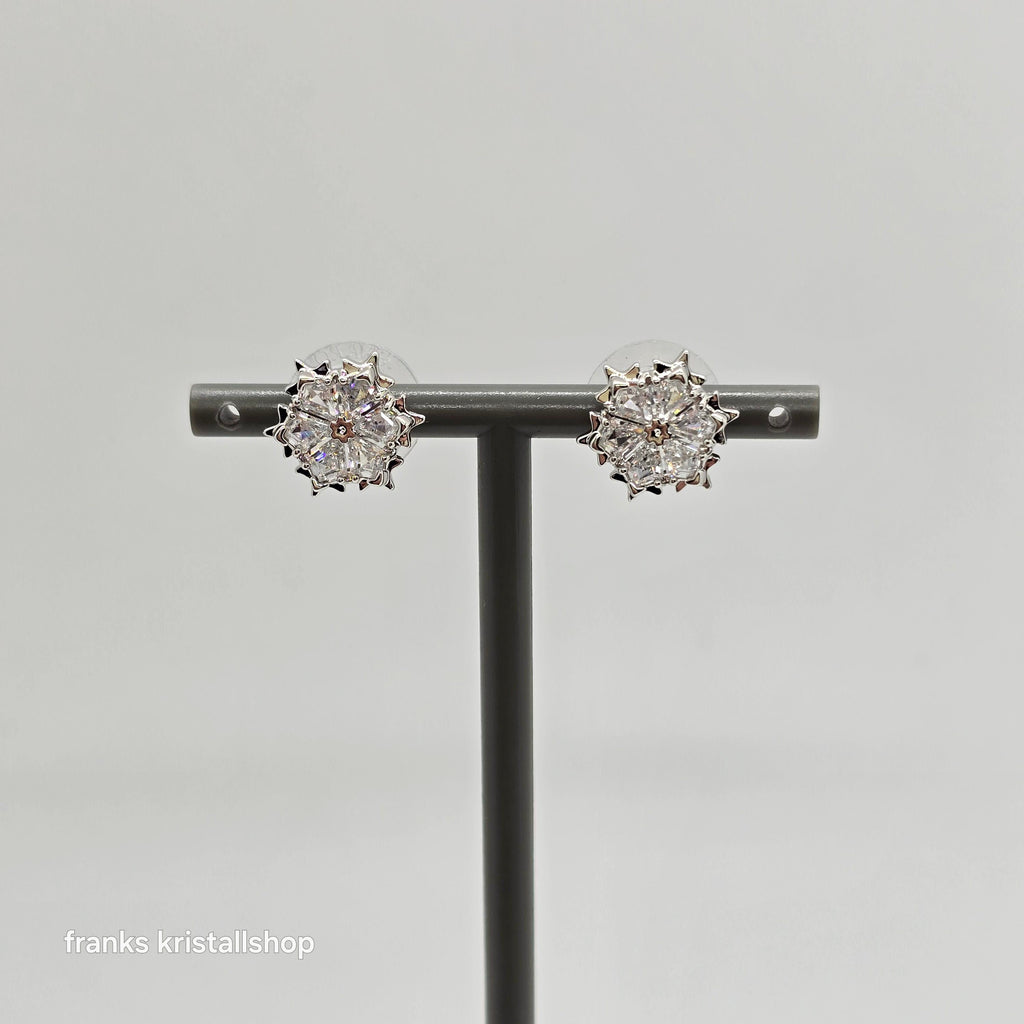 SWAROVSKI Magic Ohrstecker Schneeflocke, Weiß, Rhodiniert 5627347