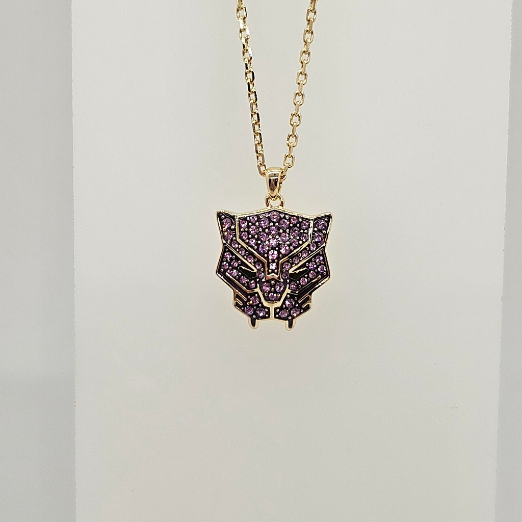 SWAROVSKI Marvel Black Panther Kette Violett, Goldlegierungsschicht 5650574