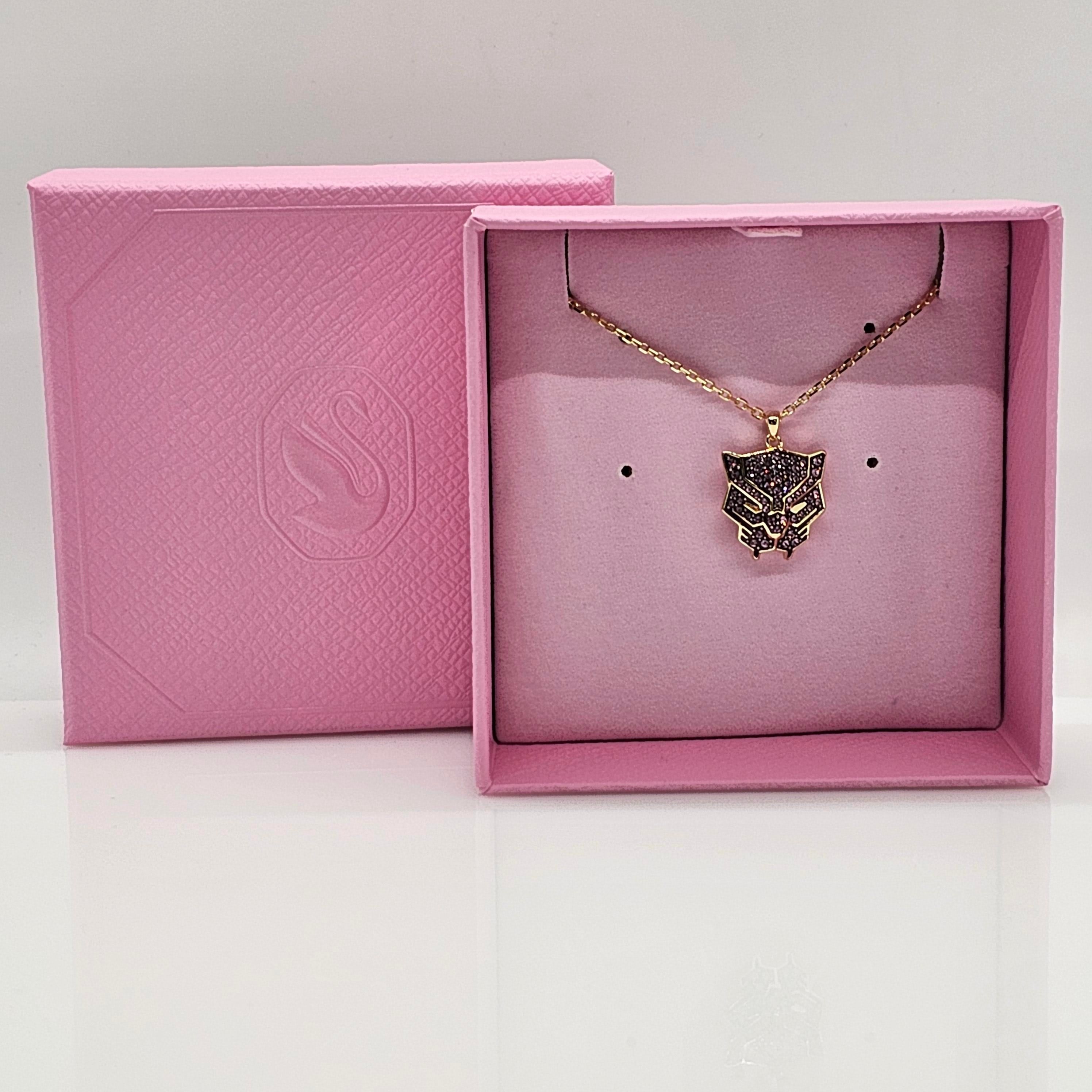 SWAROVSKI Marvel Black Panther Kette Violett, Goldlegierungsschicht 5650574