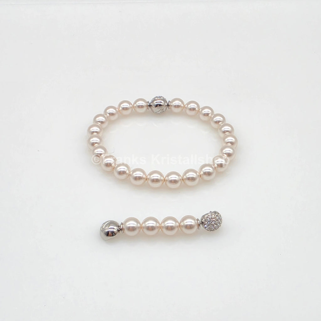 SWAROVSKI Matrix Armband Kristallperle, Weiß, Rhodiniert 5747747