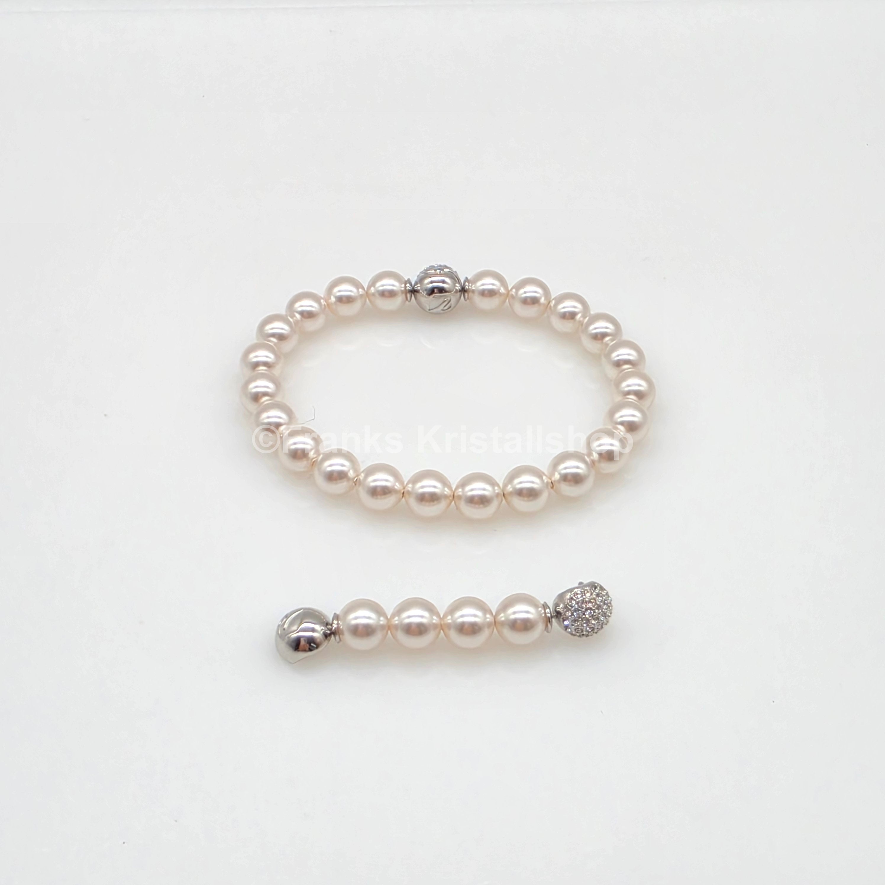 SWAROVSKI Matrix Armband Kristallperle, Weiß, Rhodiniert 5747747