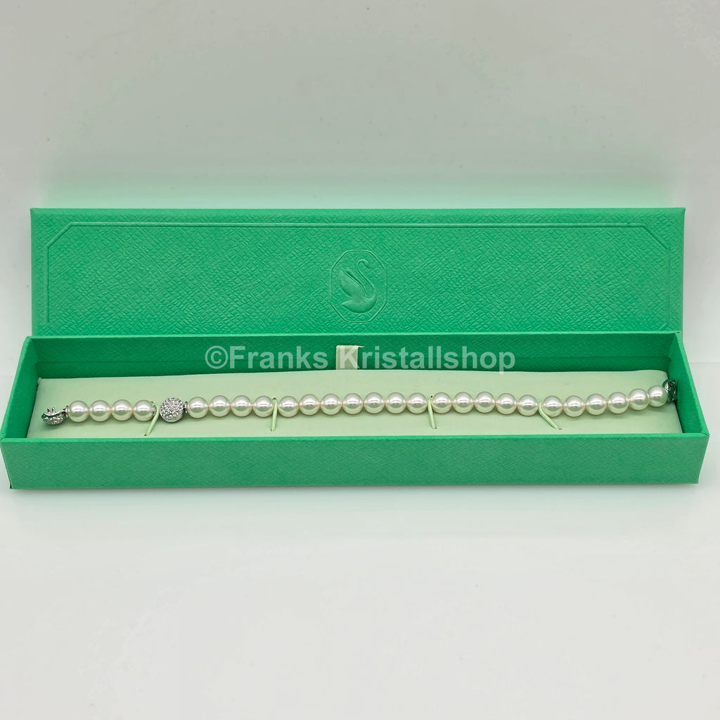 SWAROVSKI Matrix Armband Kristallperle, Weiß, Rhodiniert 5747747