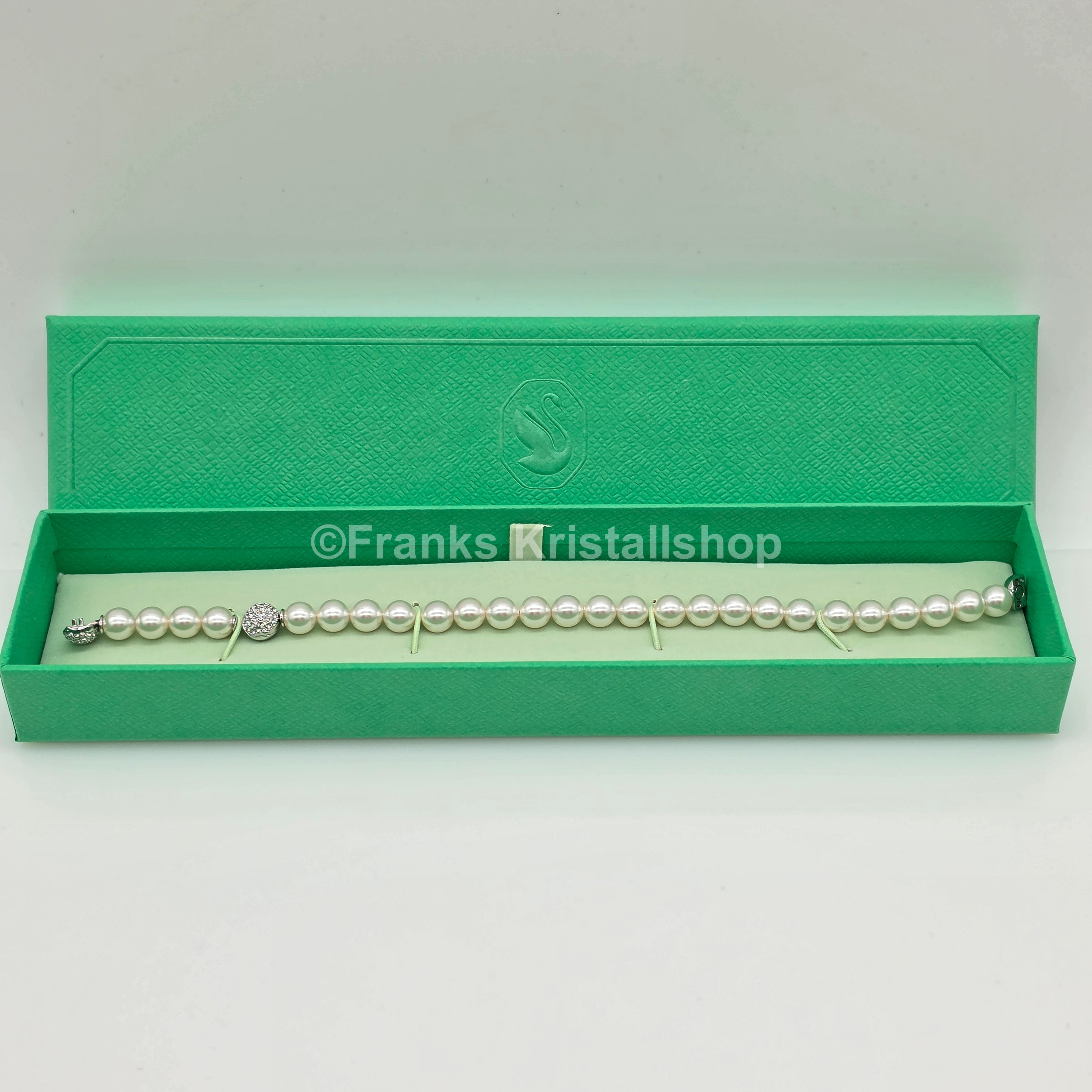 SWAROVSKI Matrix Armband Kristallperle, Weiß, Rhodiniert 5747747