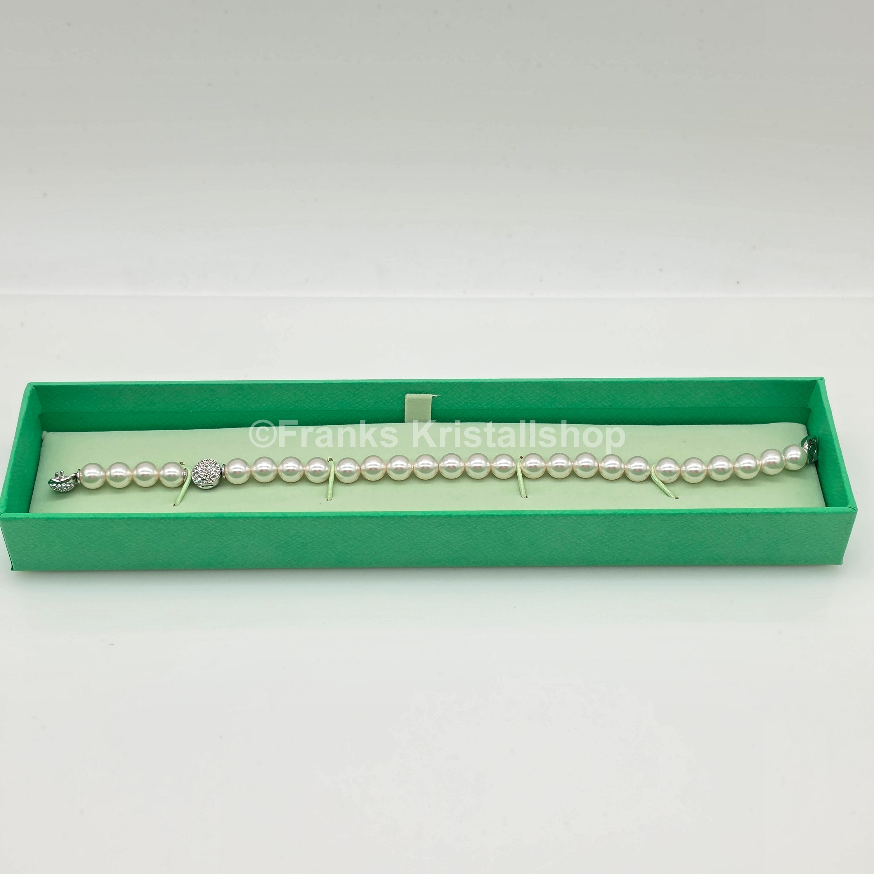 SWAROVSKI Matrix Armband Kristallperle, Weiß, Rhodiniert 5747747