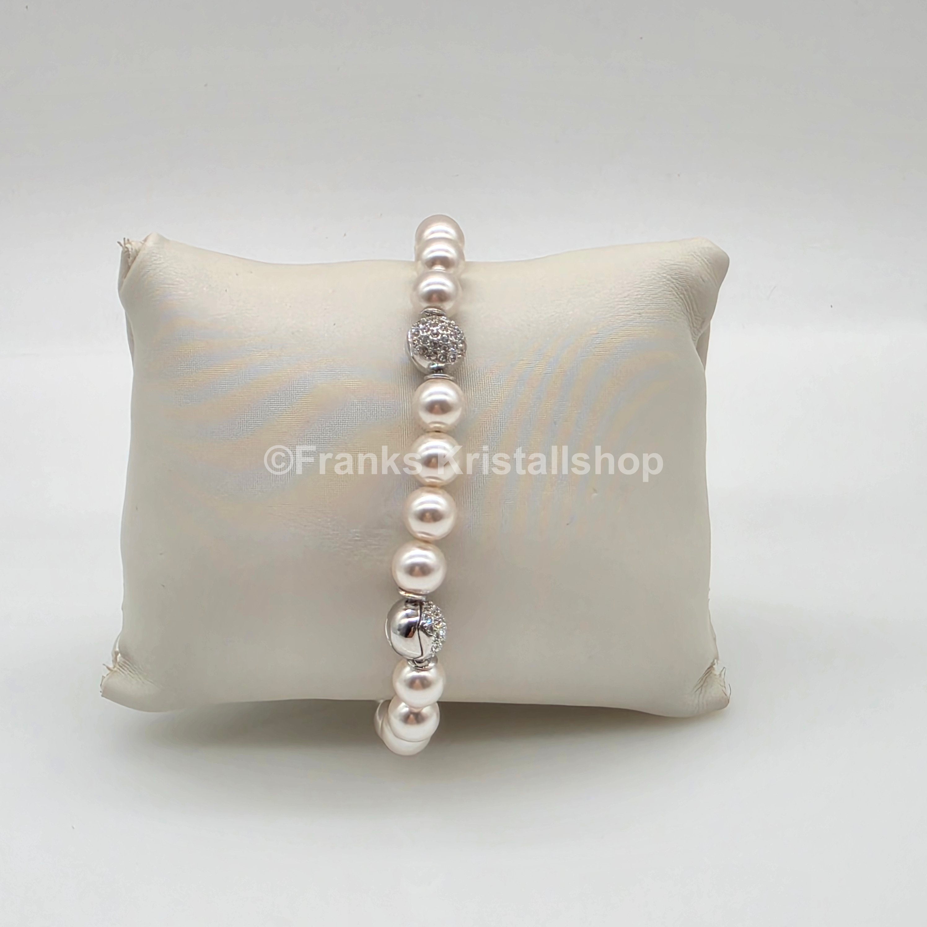 SWAROVSKI Matrix Armband Kristallperle, Weiß, Rhodiniert 5747747