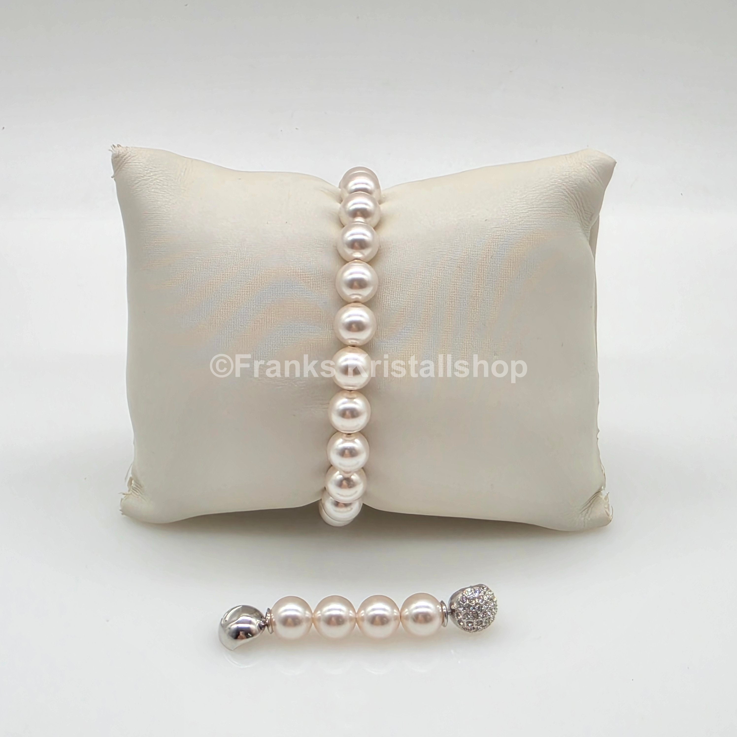 SWAROVSKI Matrix Armband Kristallperle, Weiß, Rhodiniert 5747747