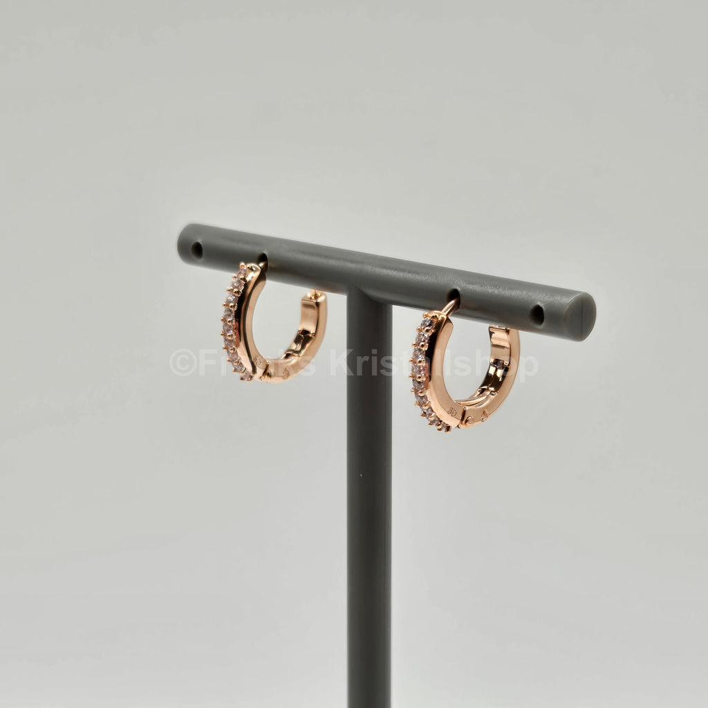 SWAROVSKI Matrix Kreolen Weiß, Roségold-Legierungsschicht 5690669