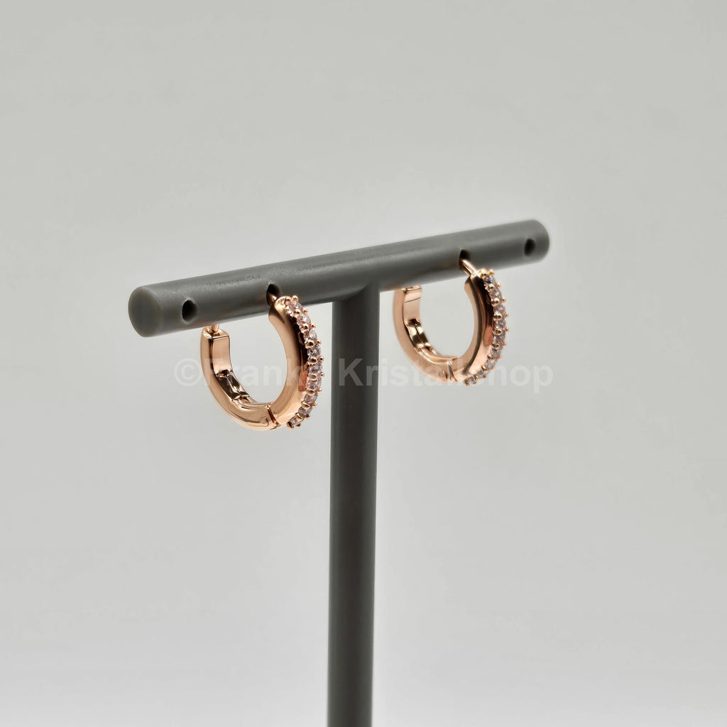 SWAROVSKI Matrix Kreolen Weiß, Roségold-Legierungsschicht 5690669