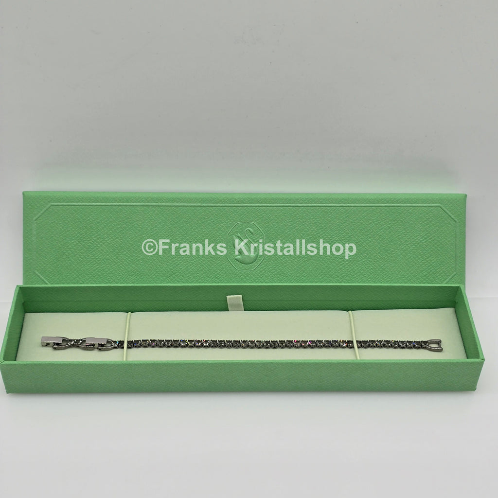 SWAROVSKI Matrix Tennis Armband Größe M Grau, Rhodiniert 5514655